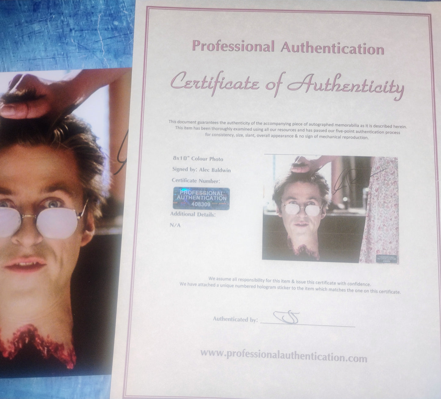 Alec Baldwin Hand Signed Autograph 8x10 Photo COA Beetlejuice