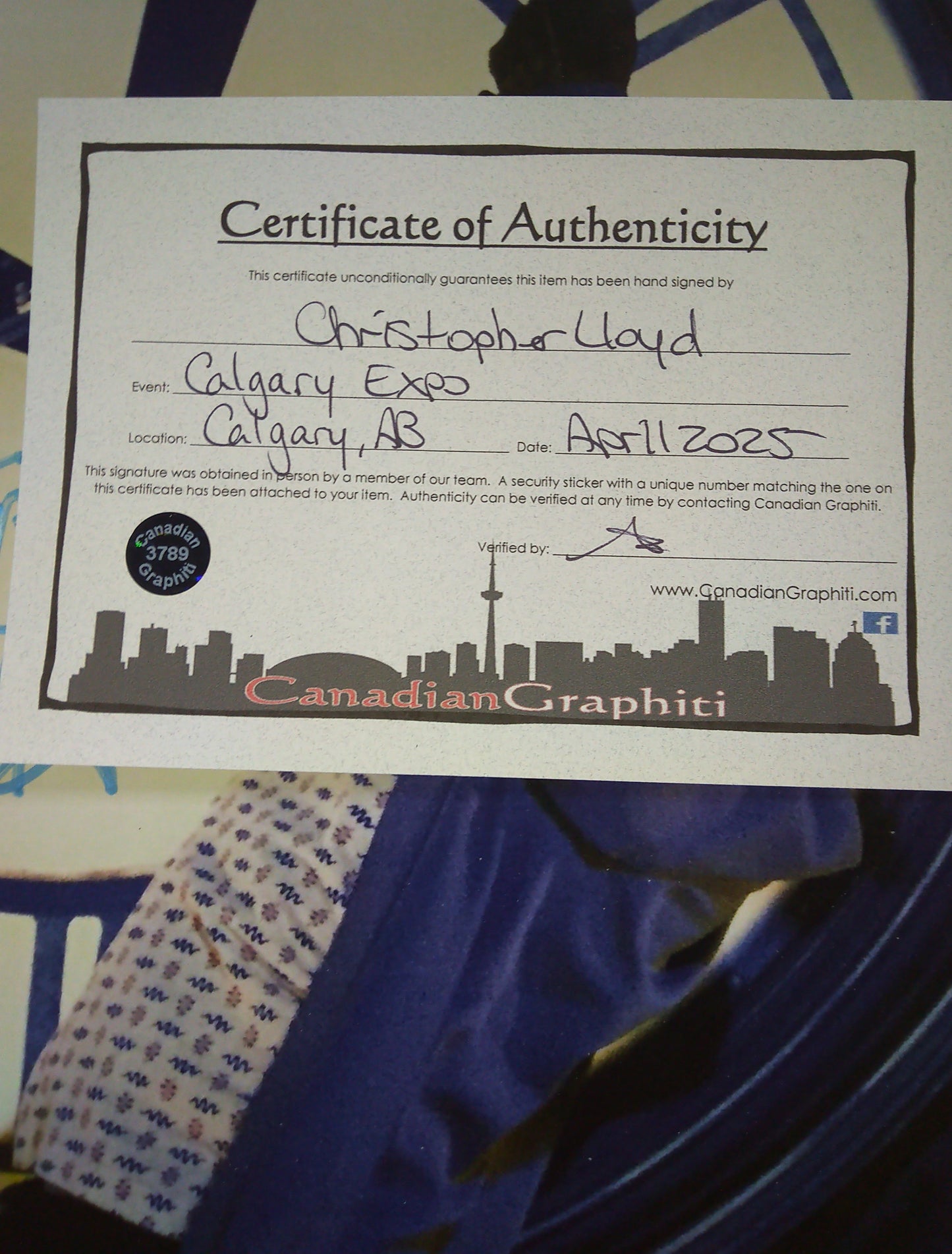 Christopher Lloyd Hand Signed Autograph 11x14 Photo COA Back To The Future