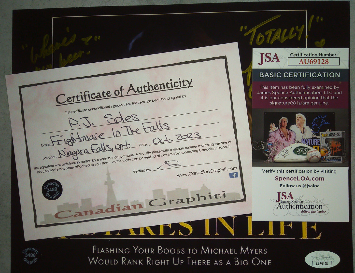 PJ Soles Hand Signed Autograph 8x10 Photo COA + JSA Halloween