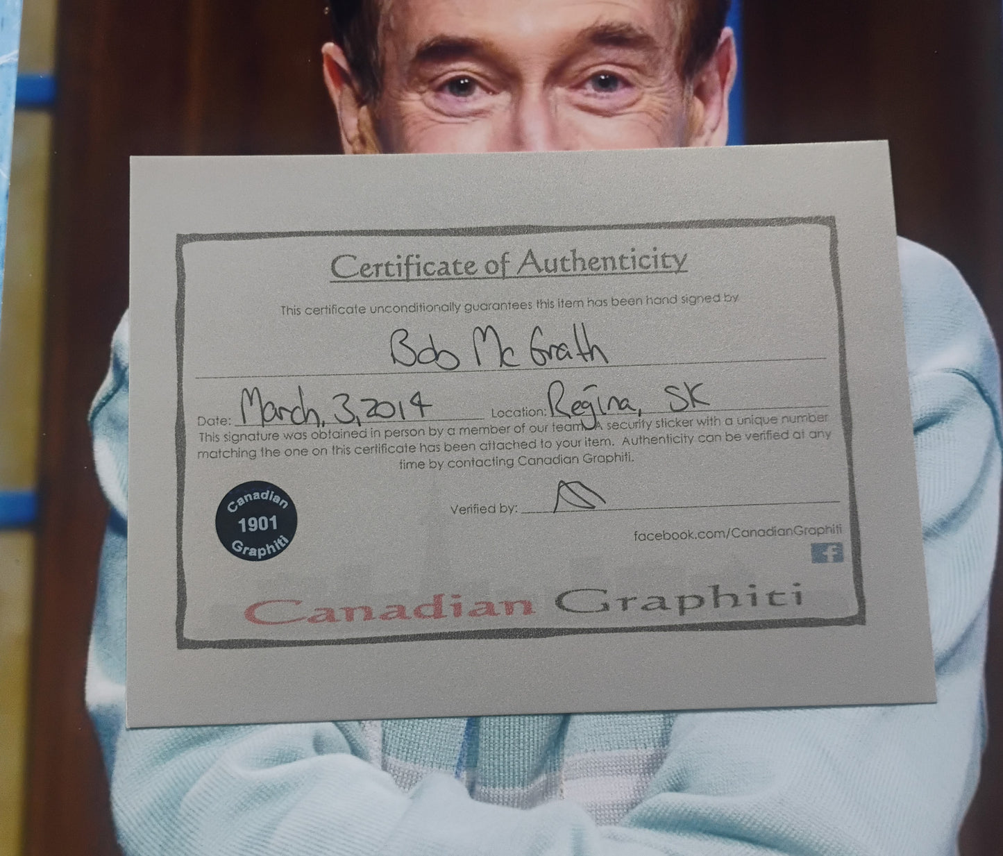 Bob McGrath Hand Signed Autograph 8x10 Photo COA Sesame Street