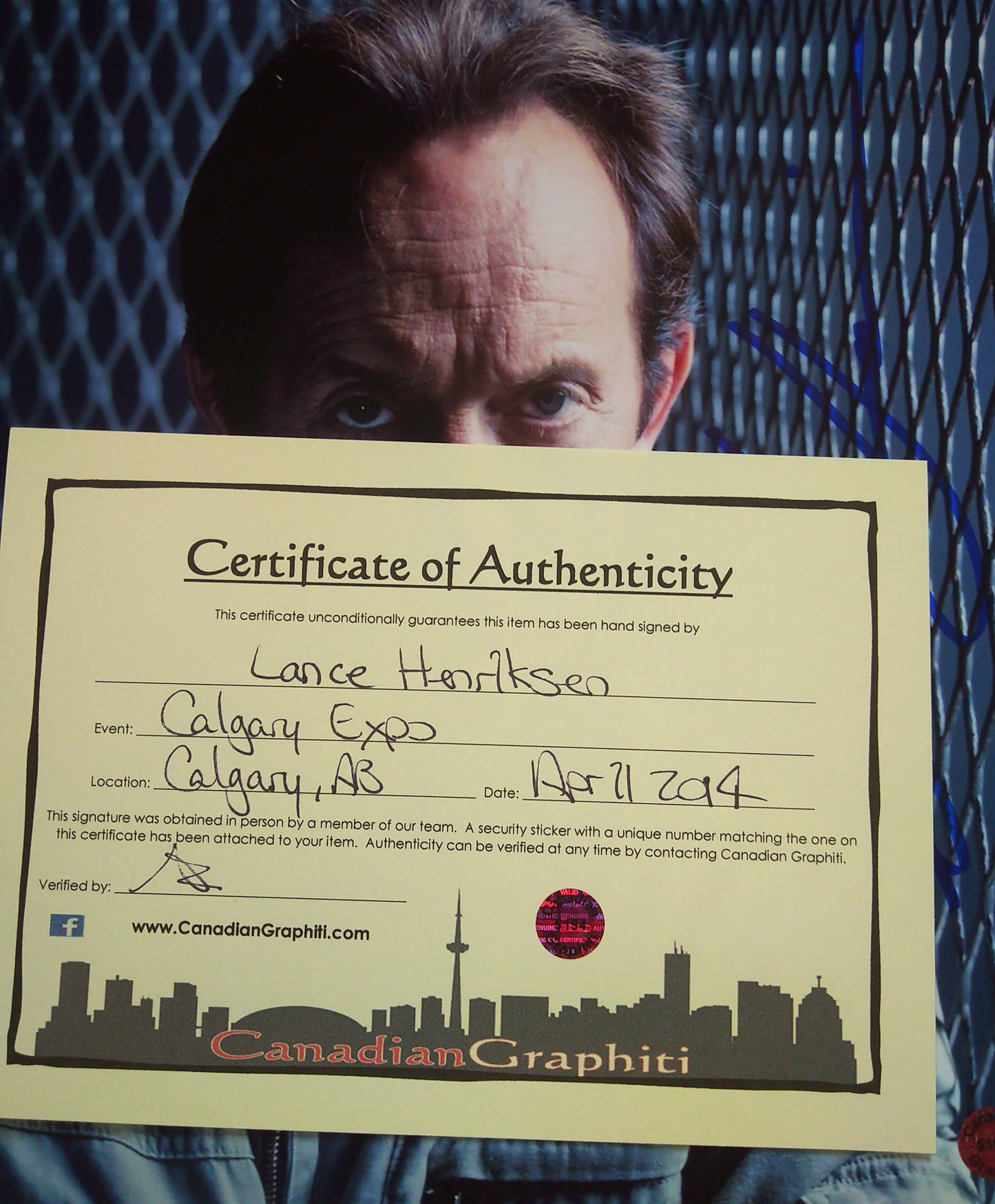 Lance Henriksen Hand Signed Autograph 8x10 Photo COA Millennium