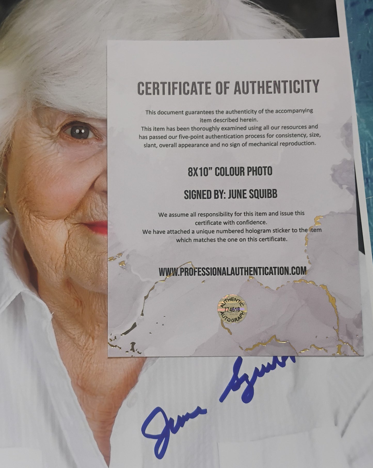 June Squibb Hand Signed Autograph 8x10 Photo COA