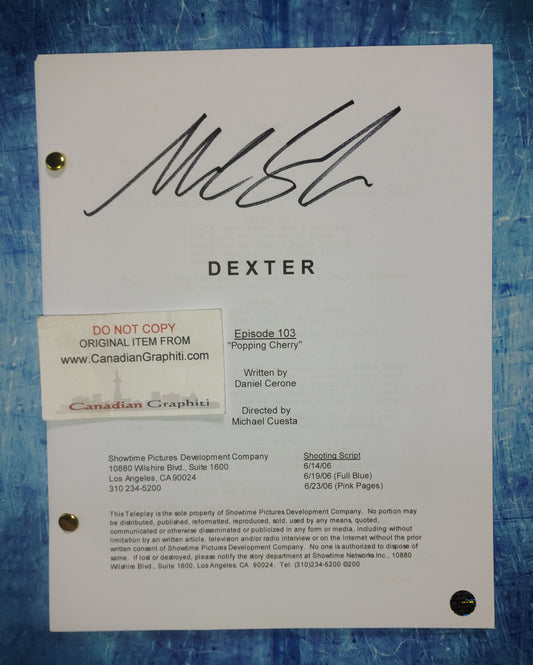 Michael C Hall Hand Signed Autograph Dexter Script COA