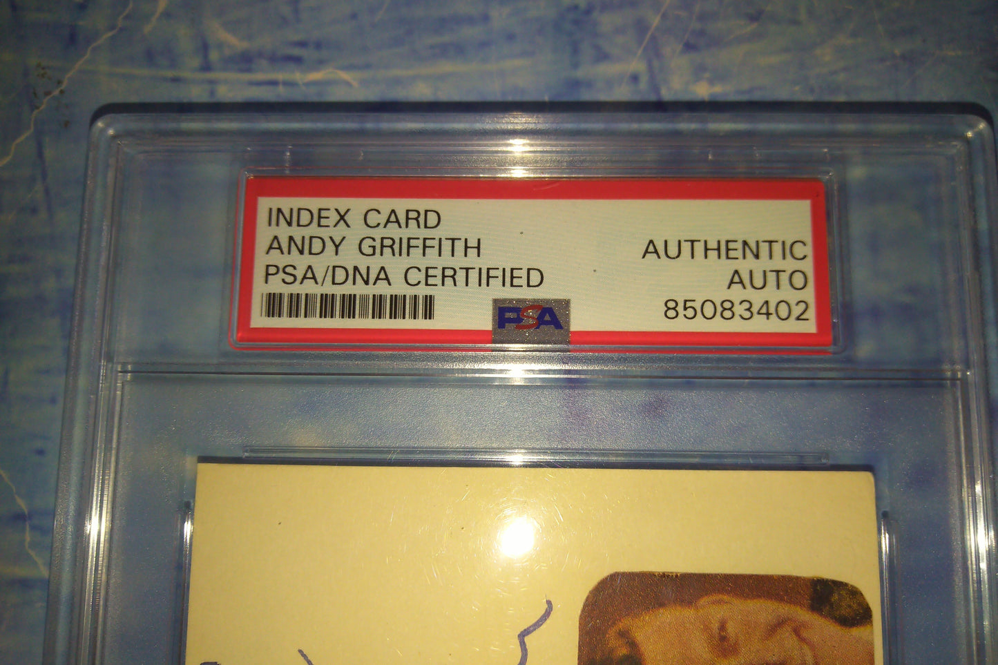 Andy Griffith Hand Signed Autograph Index Card PSA COA