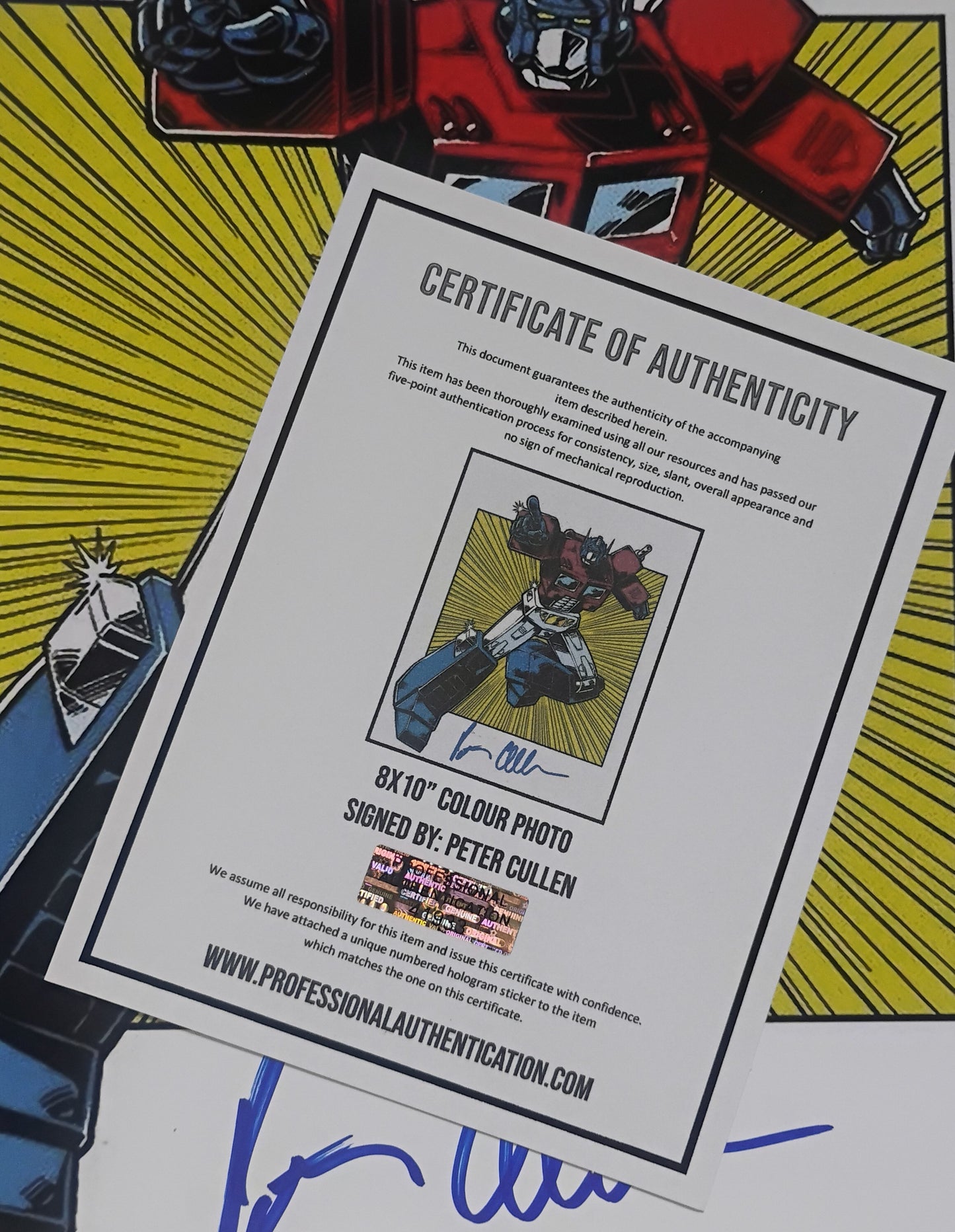 Peter Cullen Hand Signed Autograph 8x10 Photo COA Transformers