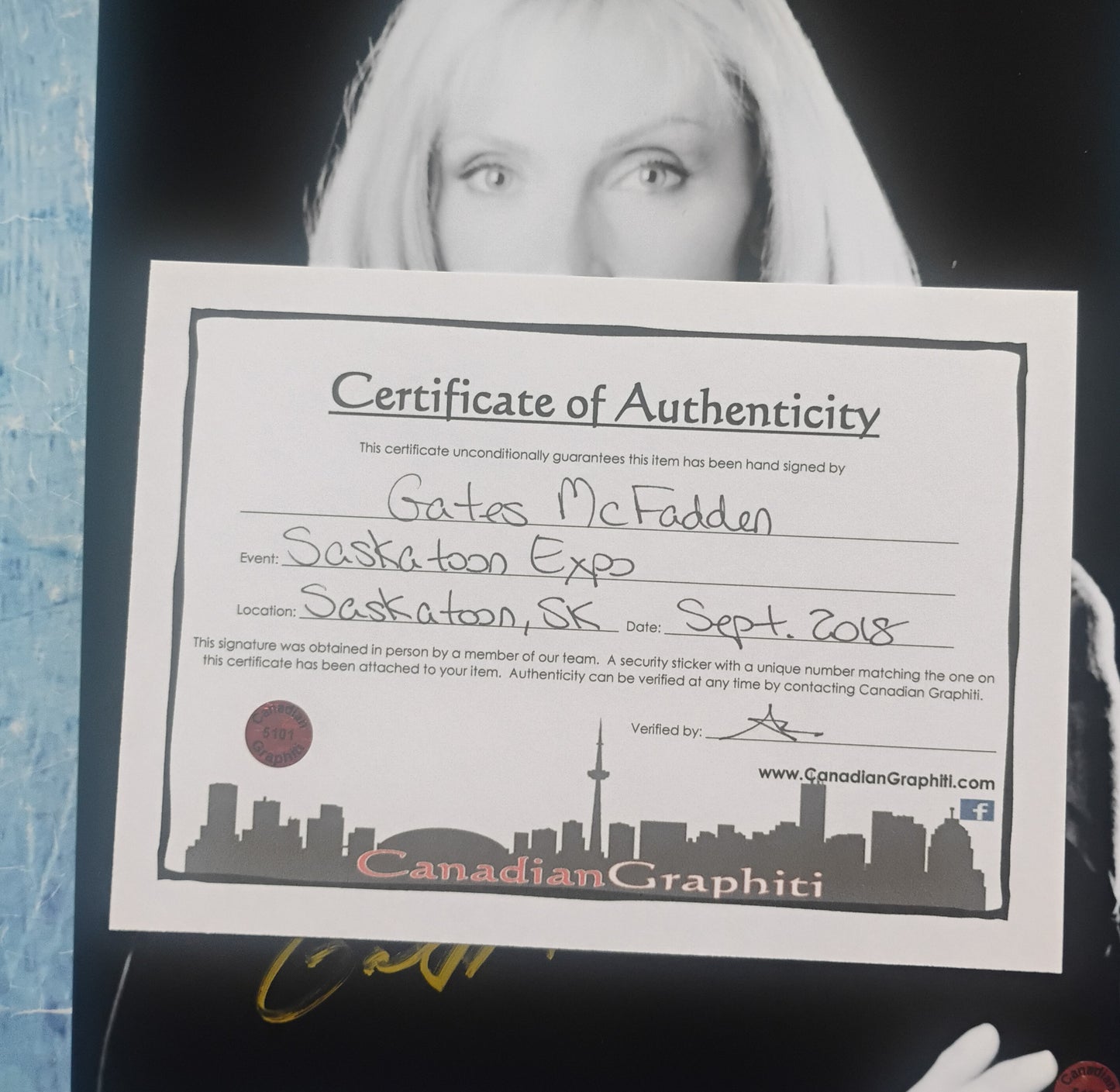 Gates McFadden Hand Signed Autograph 8x10 Photo COA Star Trek