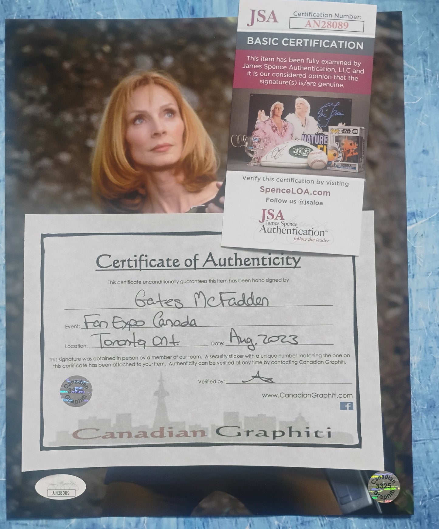 Gates McFadden Hand Signed Autograph 8x10 Photo JSA COA Star Trek