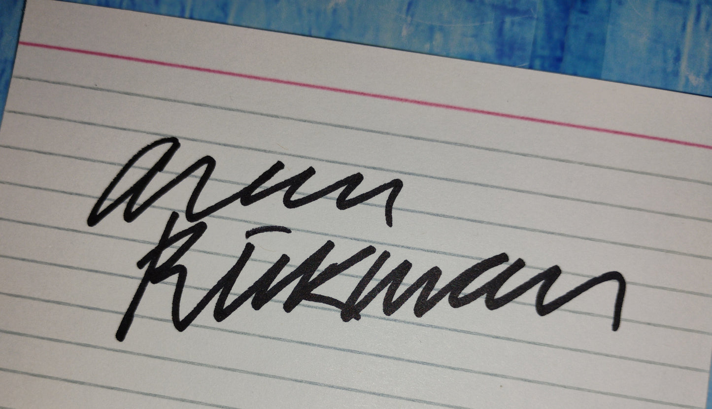 Alan Rickman Hand Signed Autograph Index Card COA