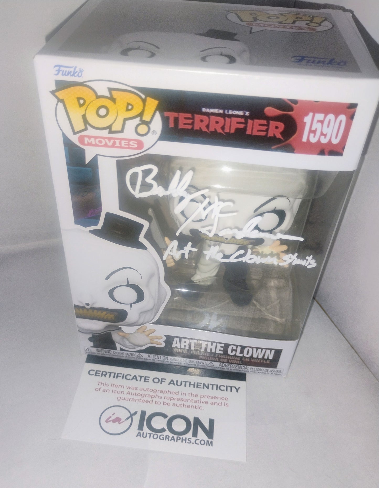 Bobby McFarlane Hand Signed Autograph Art The Clown Funko Pop COA Terrifier