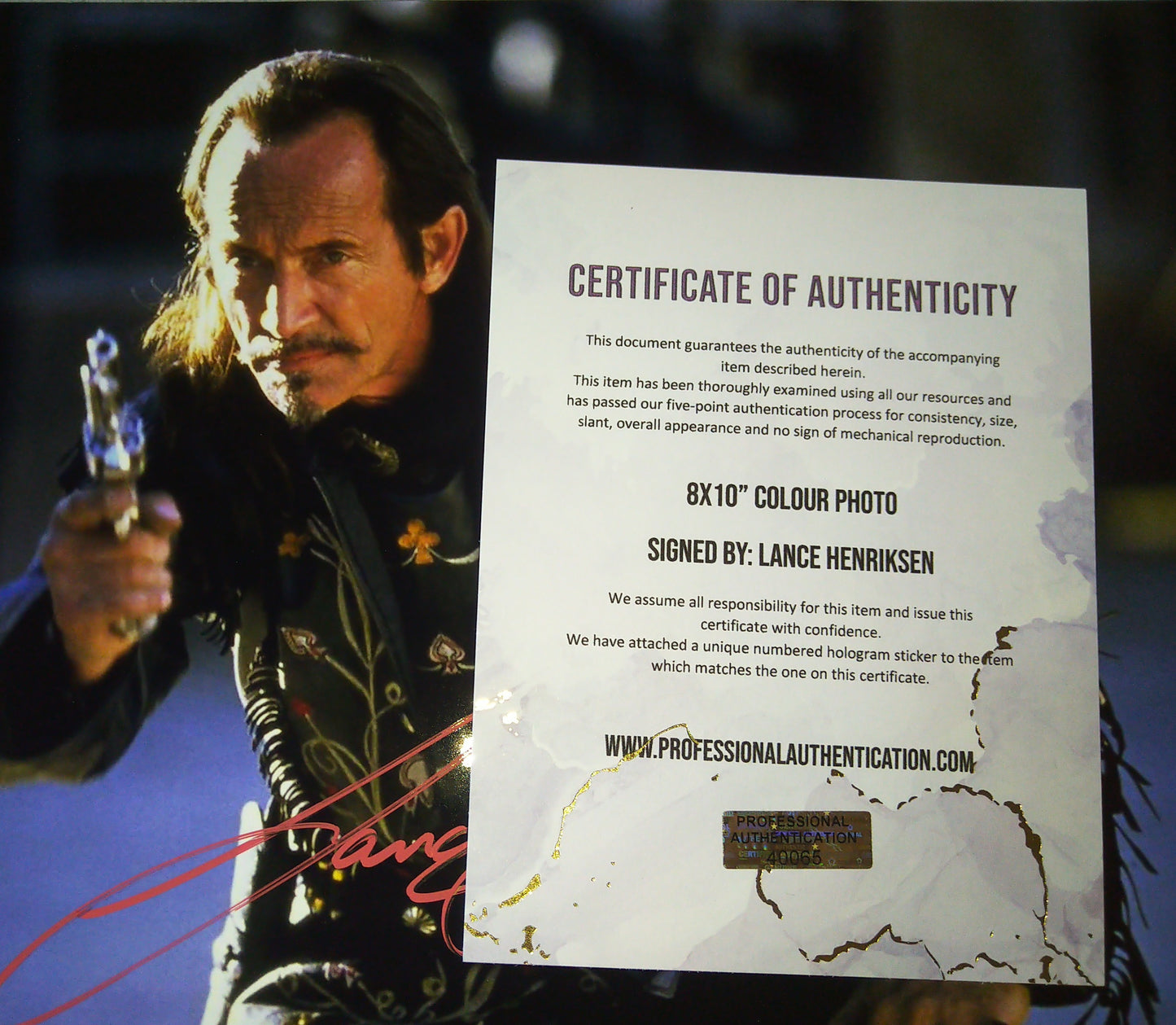 Lance Henriksen Hand Signed Autograph 8x10 Photo COA