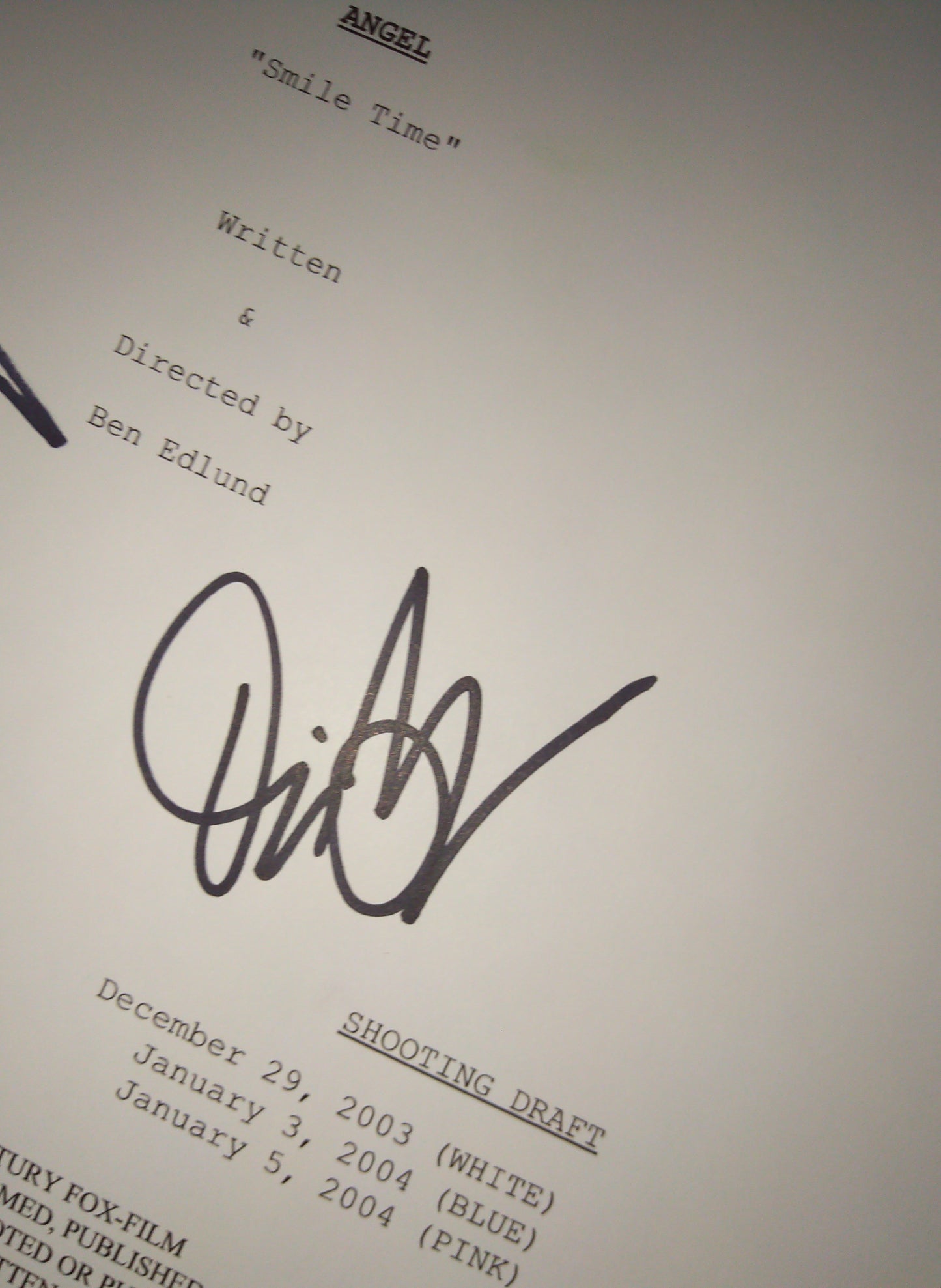 James Marsters & David Boreanaz Hand Signed Autograph Angel Script COA + OPix