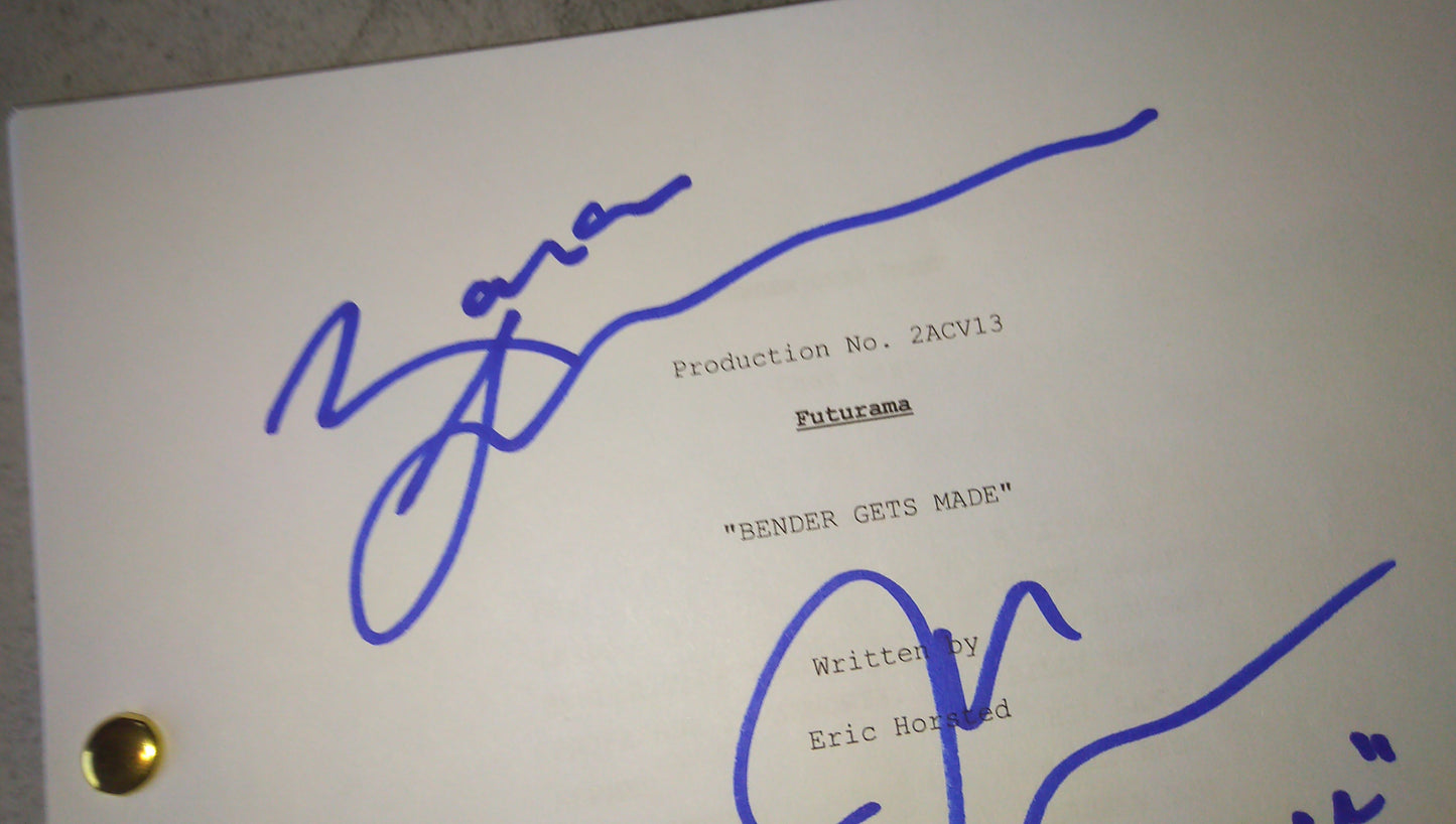 Futurama 4x Cast Hand Signed Autograph Script COA
