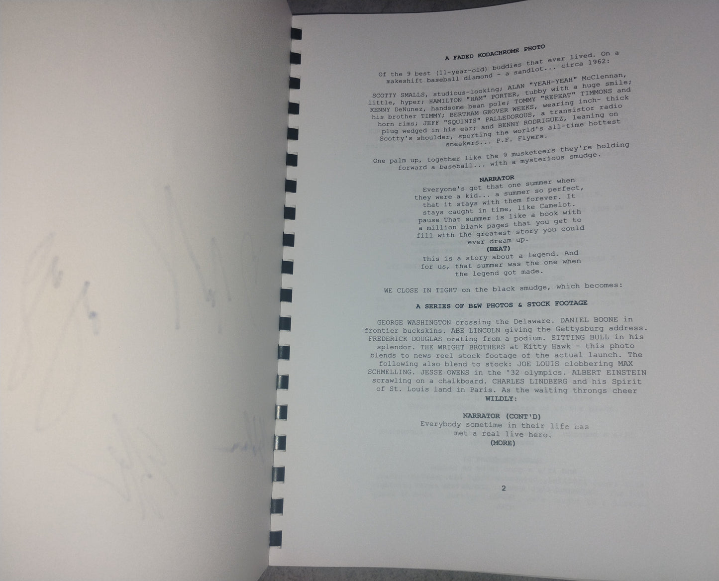The Sandlot 6x Cast Hand Signed Autograph Script BAS COA