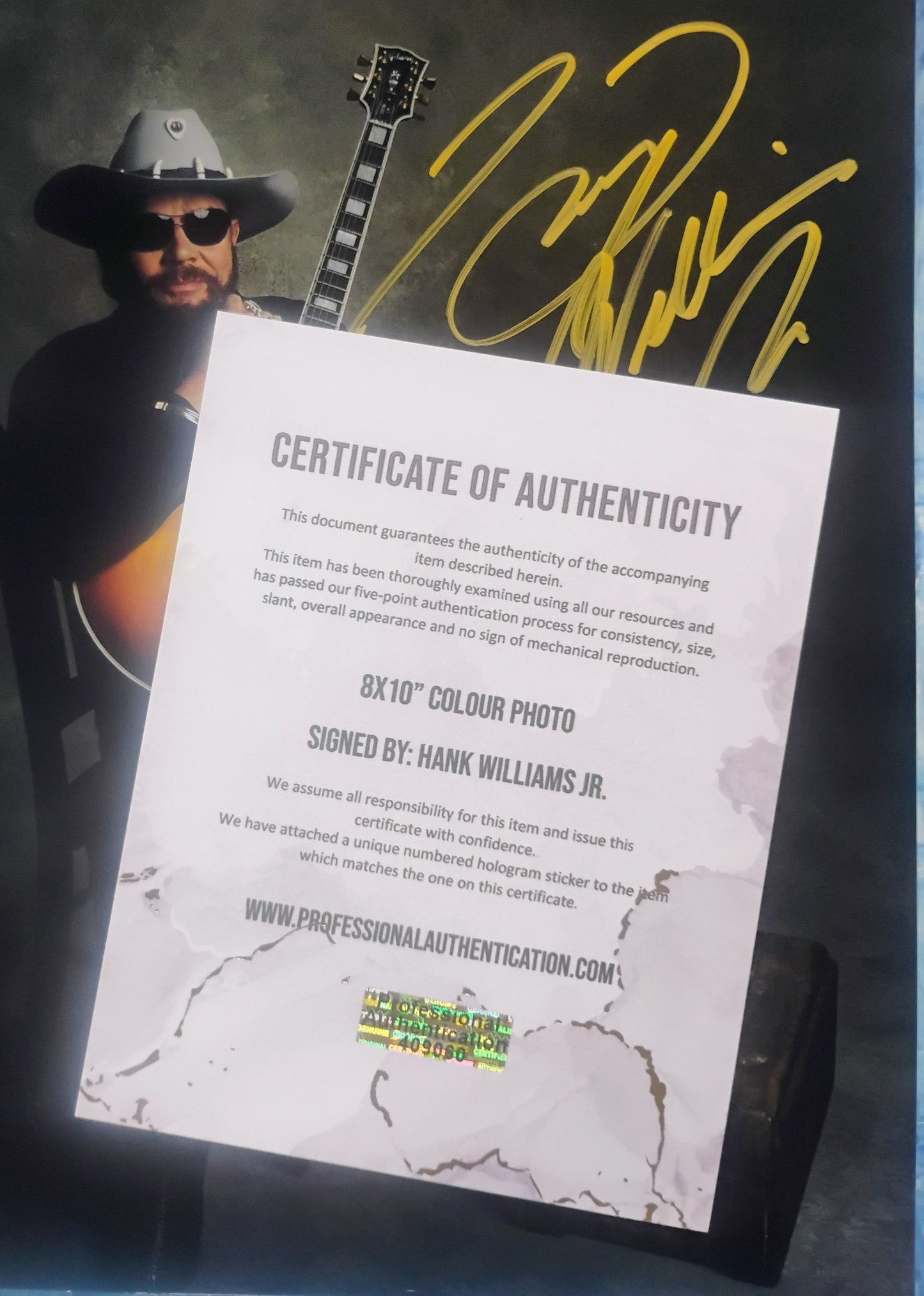 Hank Williams Jr Hand Signed Autograph 8x10 Photo COA