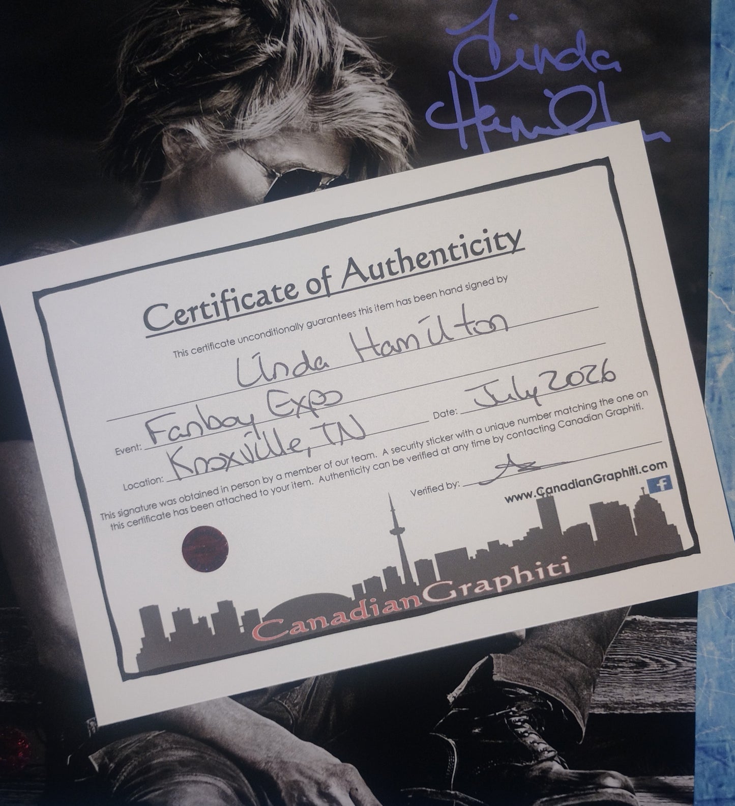 Linda Hamilton Hand Signed Autograph 8x10 Photo COA The Terminator