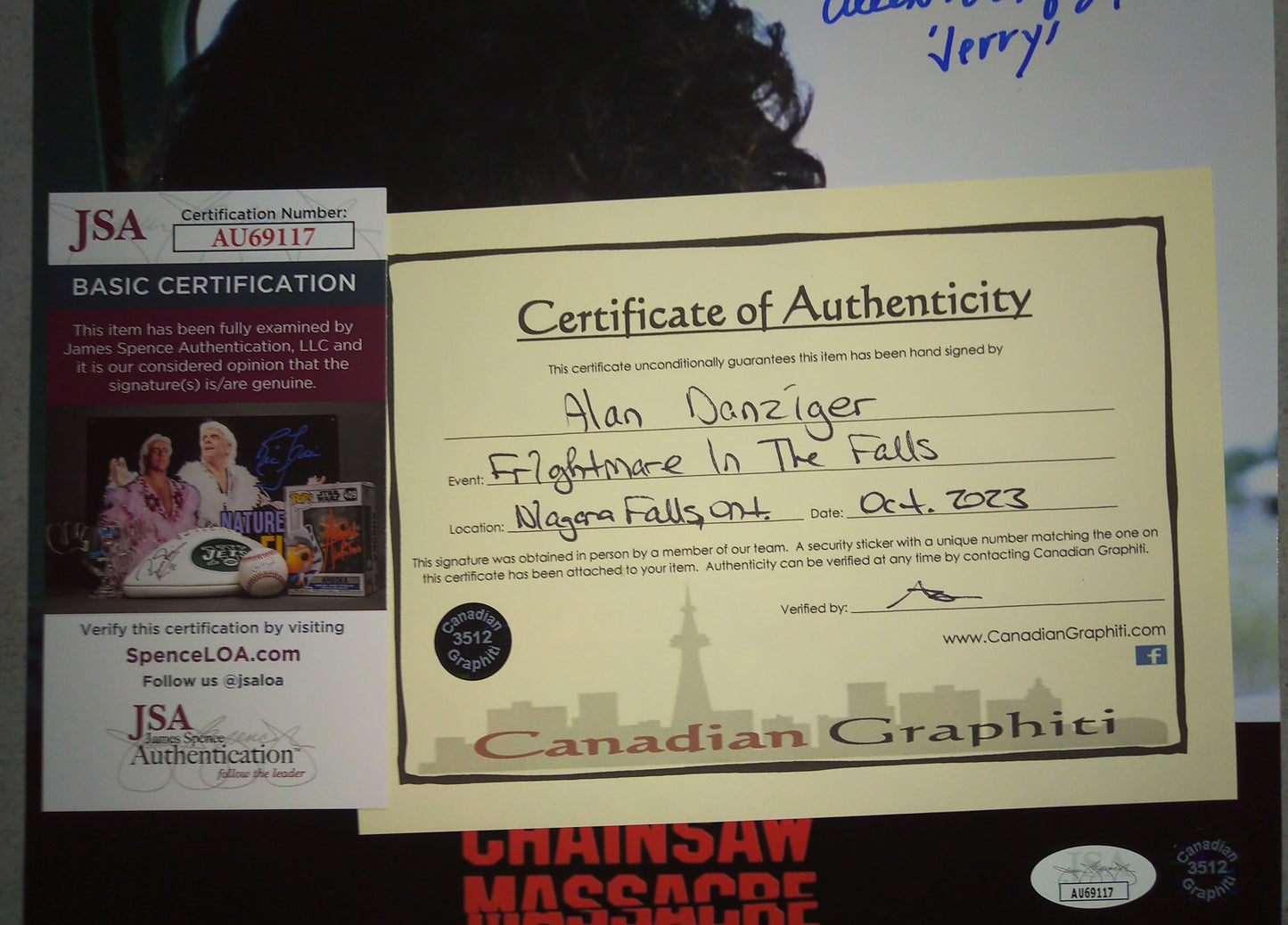 Allen Danziger Hand Signed Autograph 8x10 Photo COA + JSA Texas Chainsaw Massacre