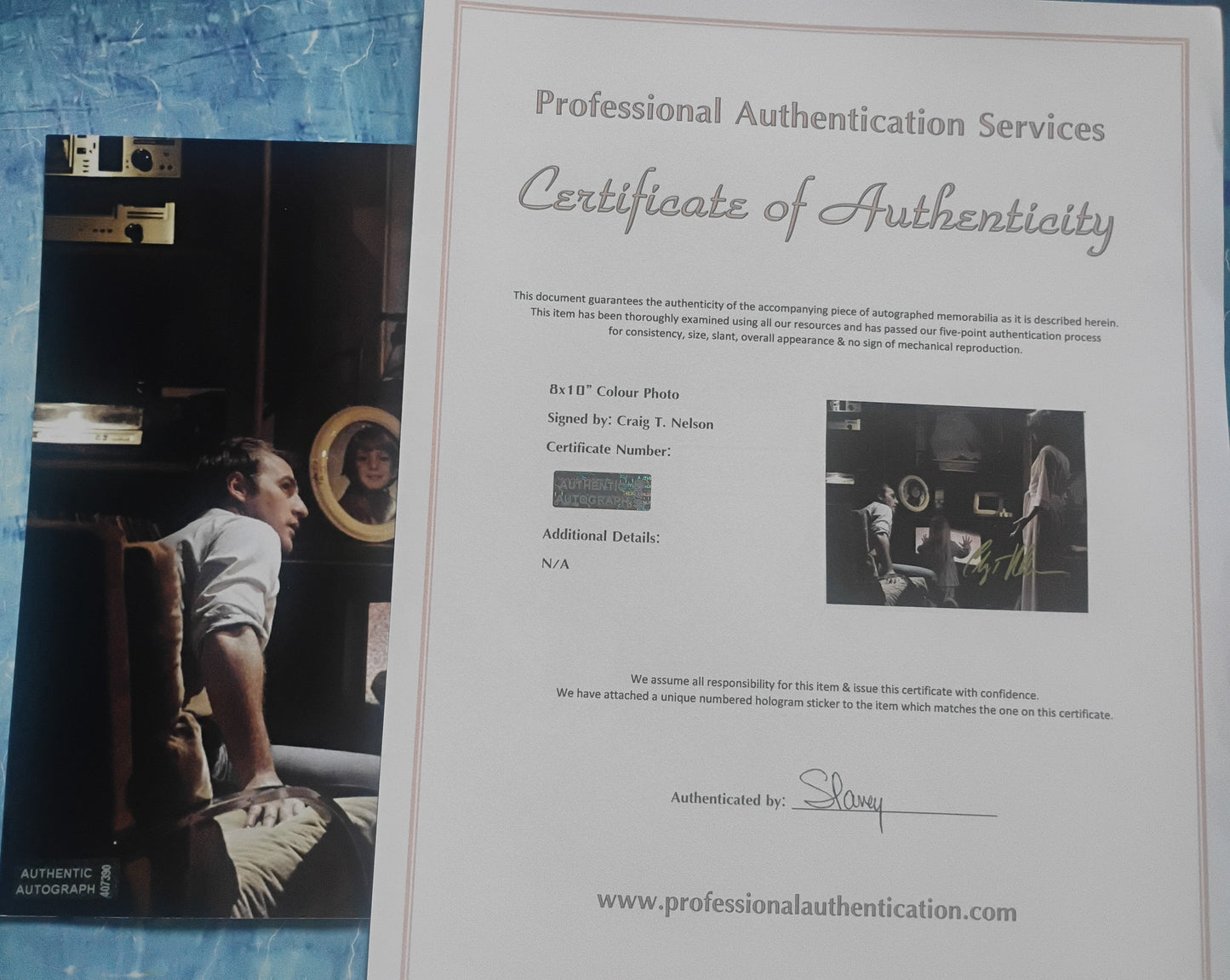 Craig T Nelson Hand Signed Autograph 8x10 Photo COA Poltergeist