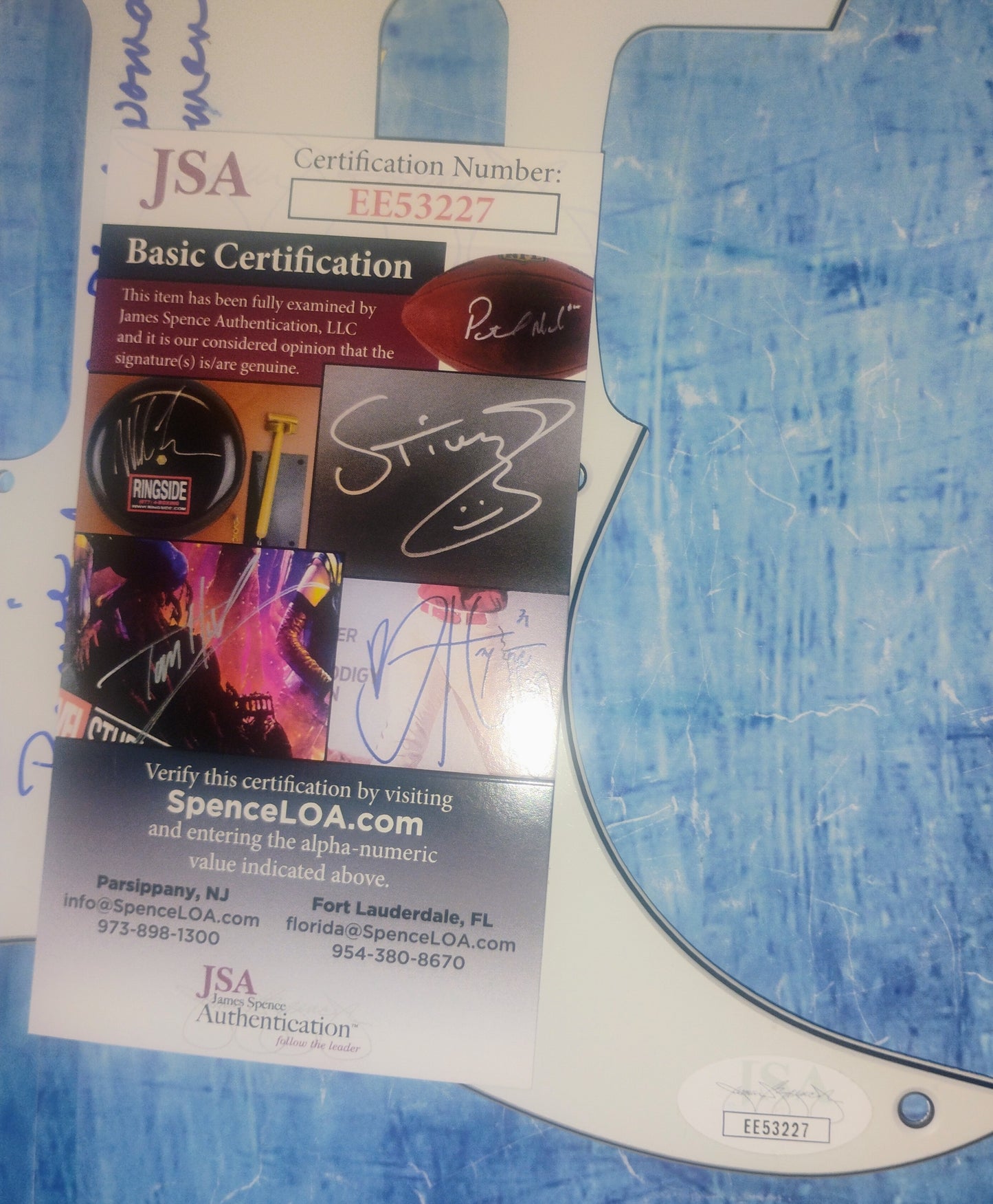 Delaney & Bonnie Bramlett Hand Signed Autograph Guitar Pick Guard JSA COA