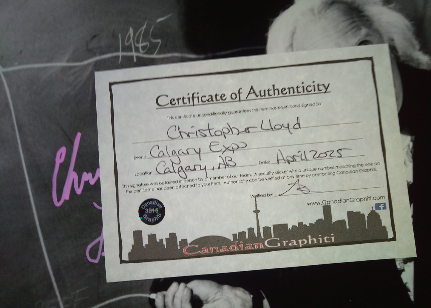 Christopher Lloyd Hand Signed Autograph 11x14 Photo COA Back To The Future