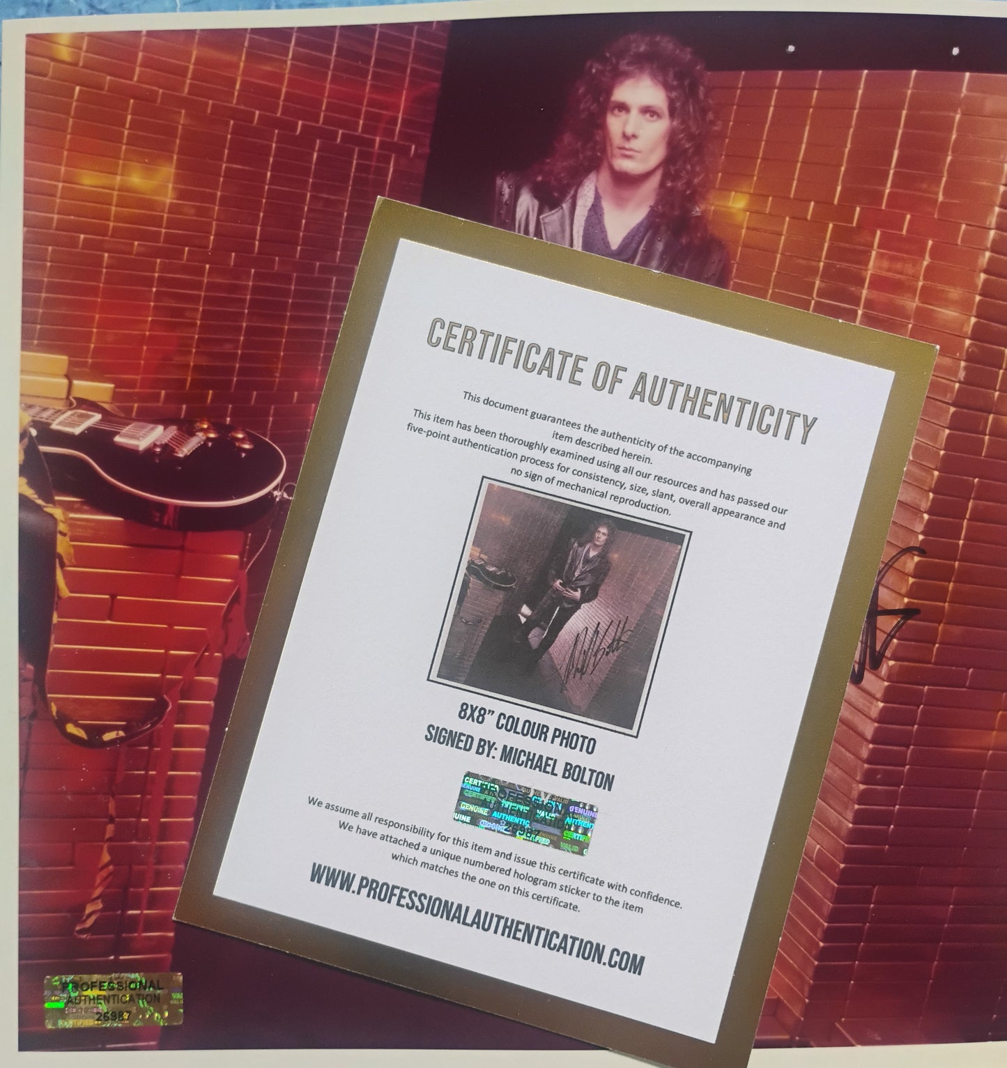 Michael Bolton Hand Signed Autograph Photo COA