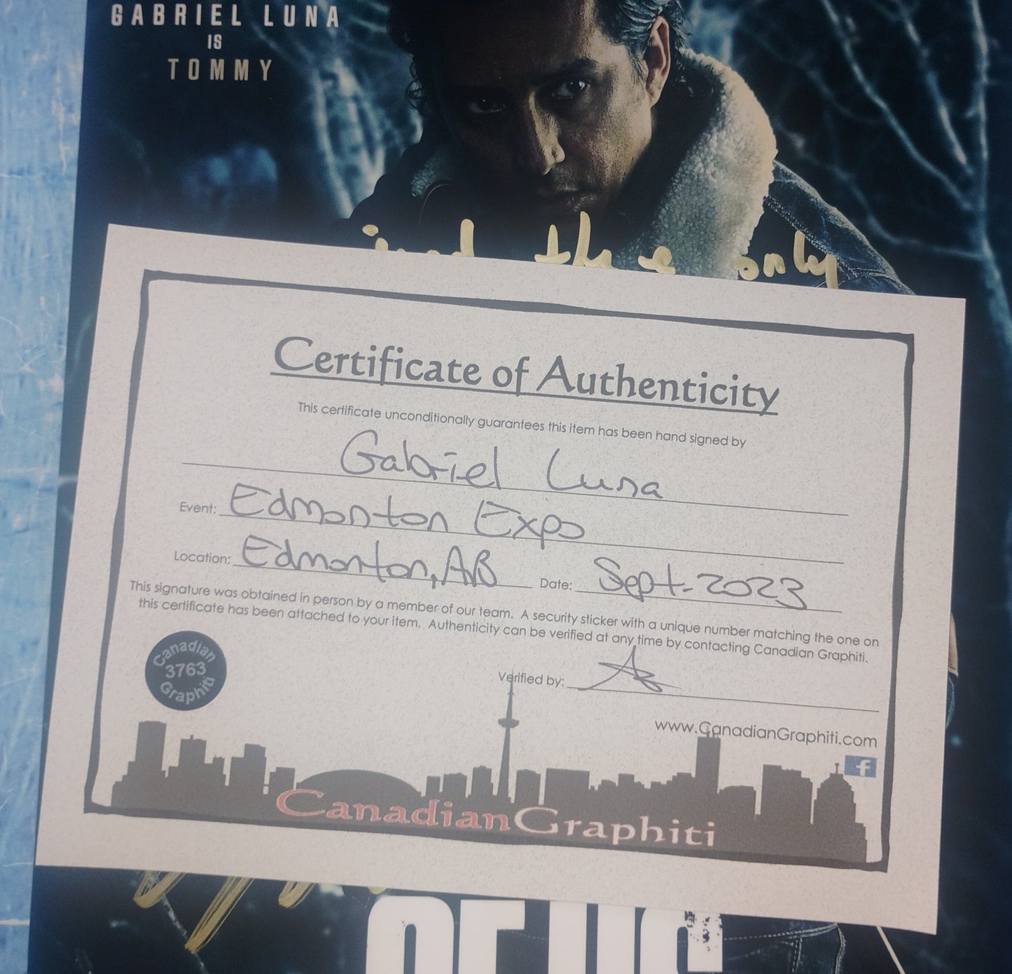 Gabriel Luna Hand Signed Autograph 8x10 Photo COA The Last of Us