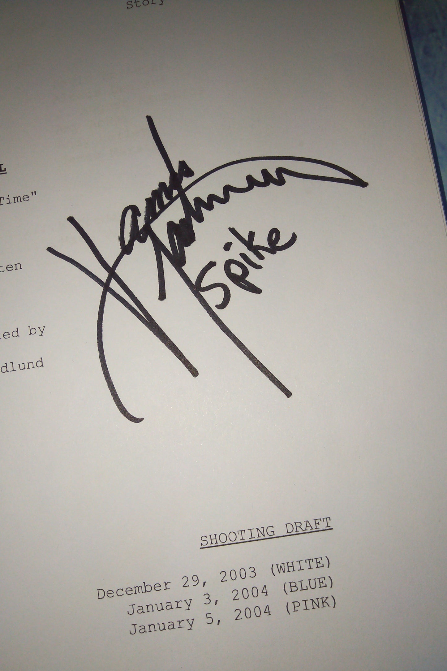 David Boreanaz & James Marsters Hand Signed Autograph Angel Script COA