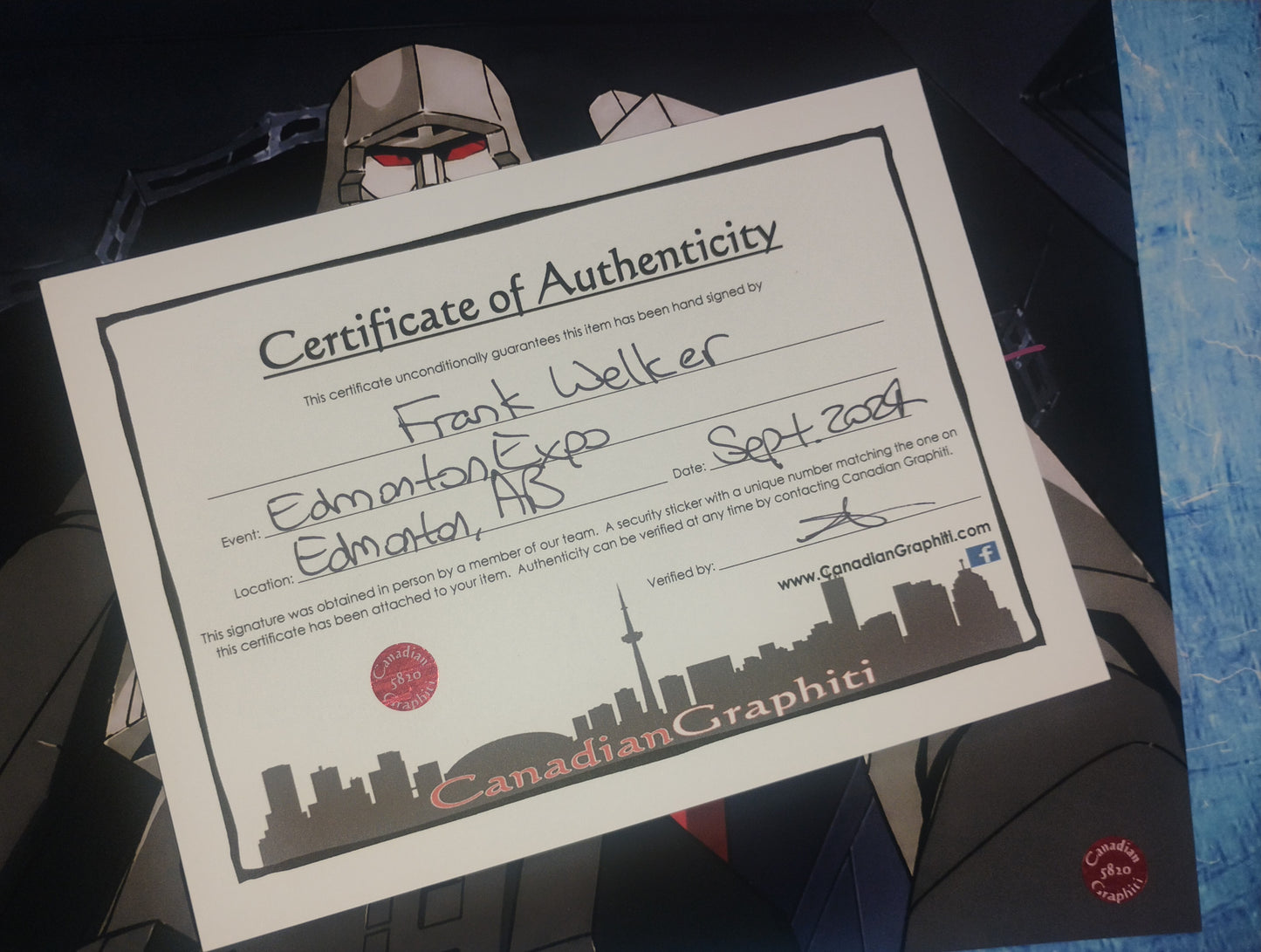 Frank Welker Hand Signed Autograph 8x10 Photo COA Megatron