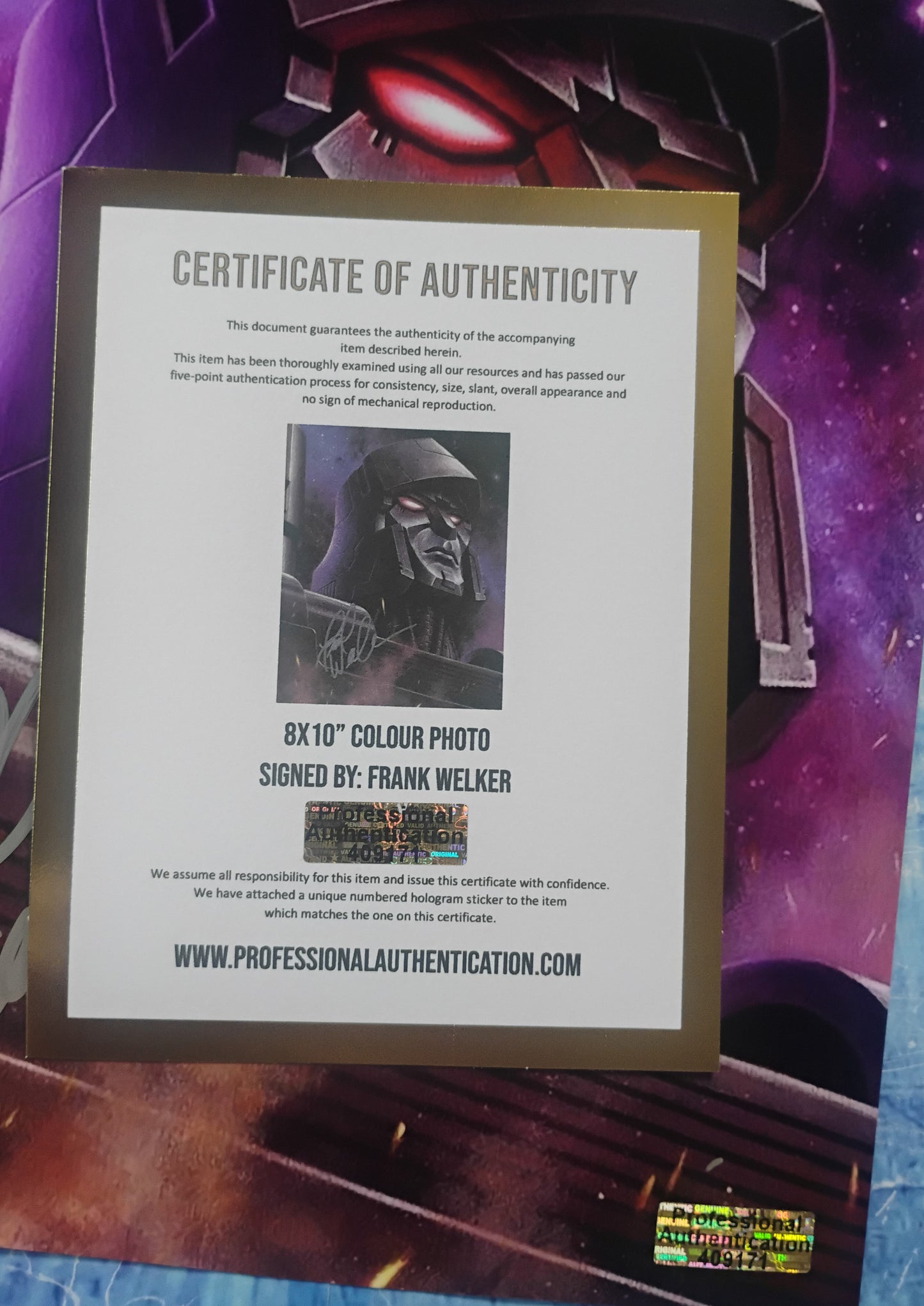 Frank Welker Hand Signed Autograph 8x10 Photo COA Megatron