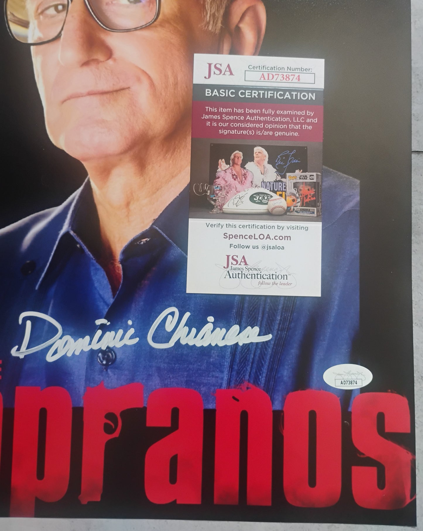 Dominic Chianese Hand Signed Autograph 11x14 Photo JSA COA The Sopranos
