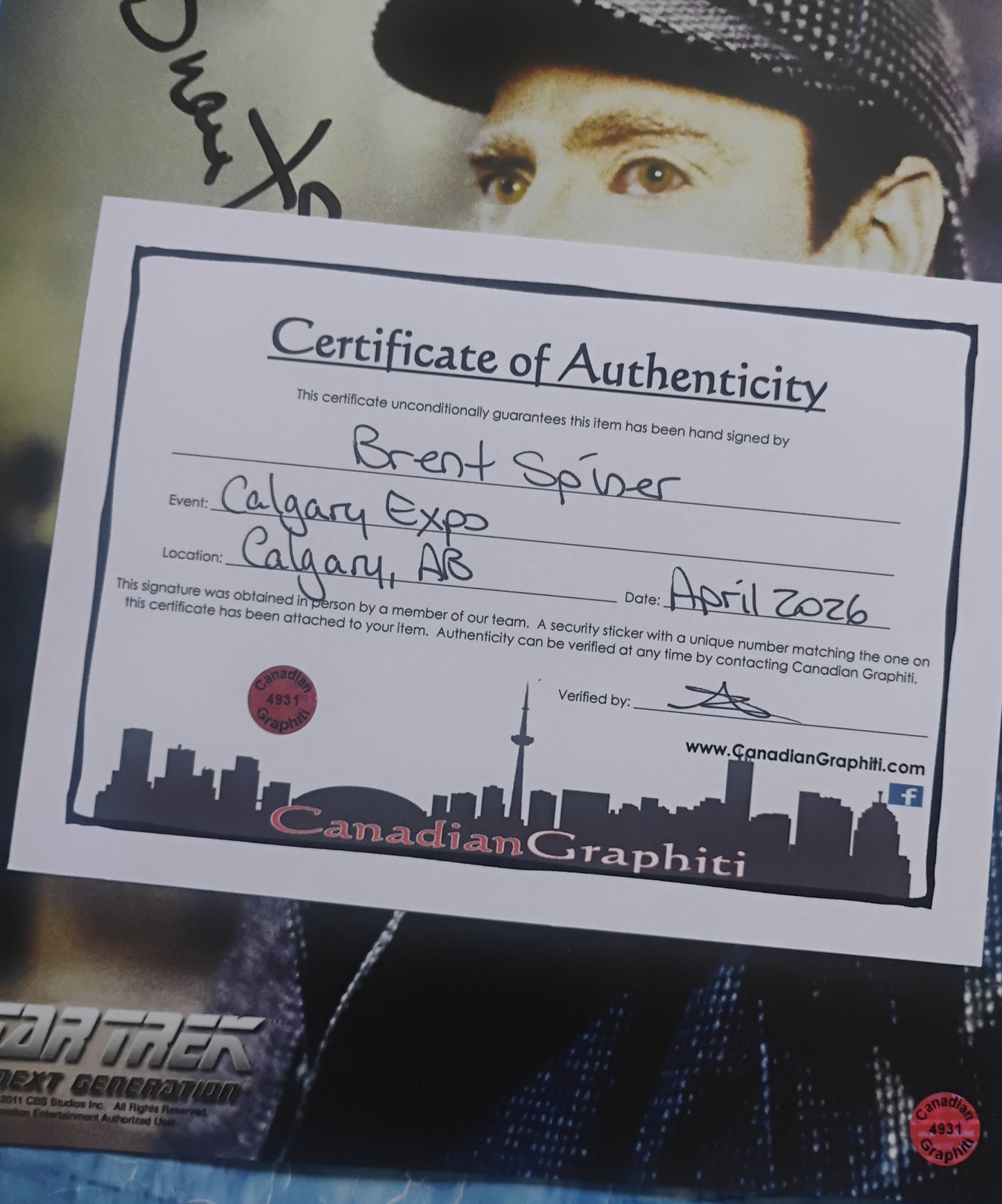 Brent Spiner Hand Signed Autograph 8x10 Photo OPix COA Star Trek