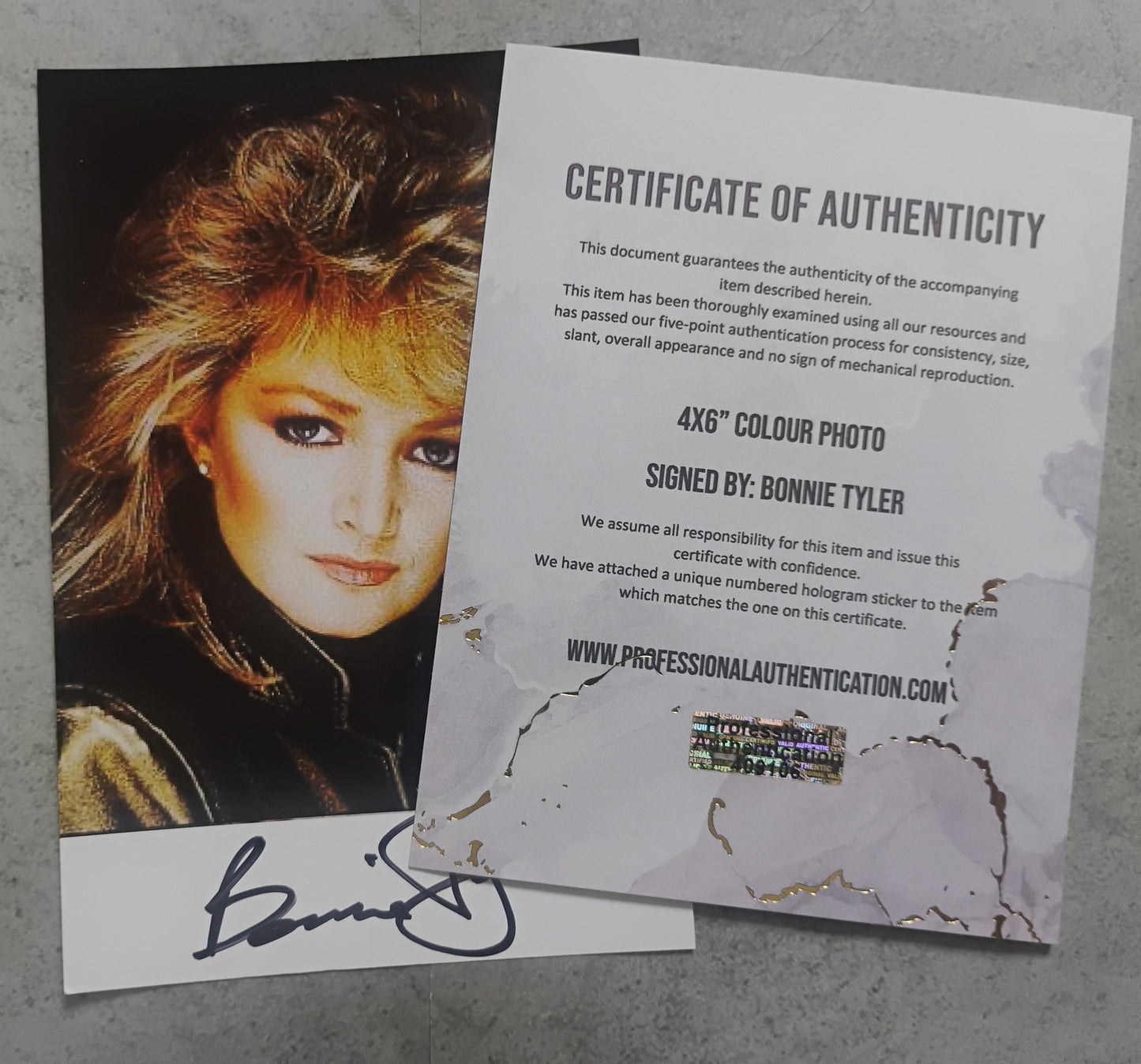 Bonnie Tyler Hand Signed Autograph Photo COA