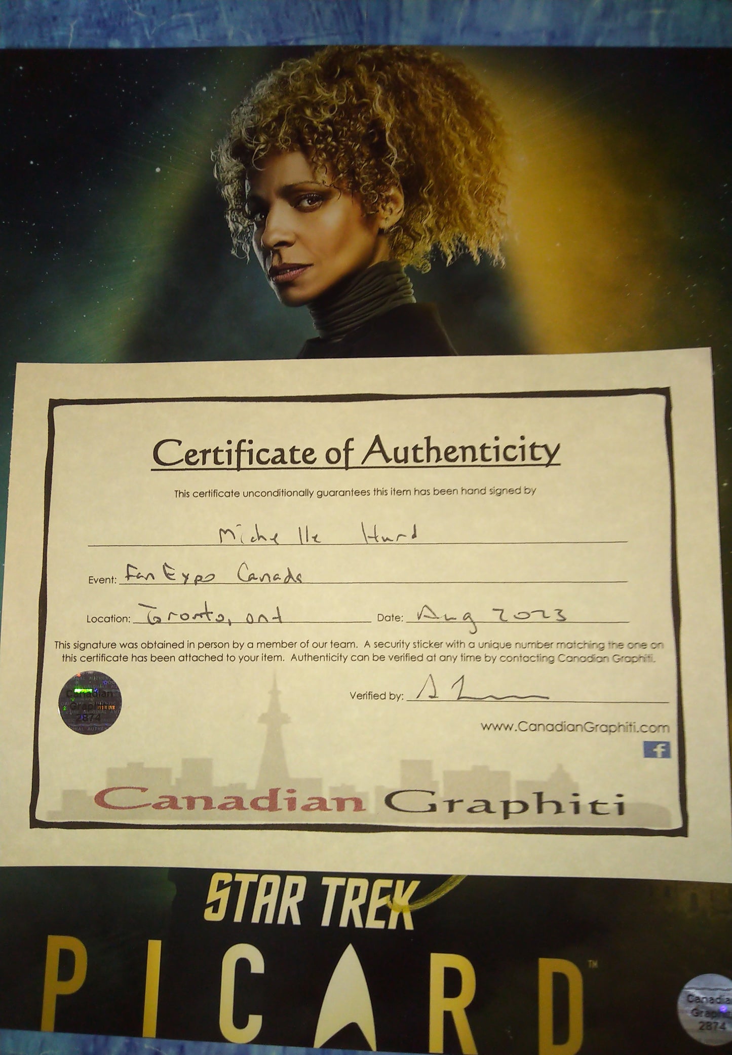 Michelle Hurd Hand Signed Autograph 8x10 Photo COA Star Trek Picard