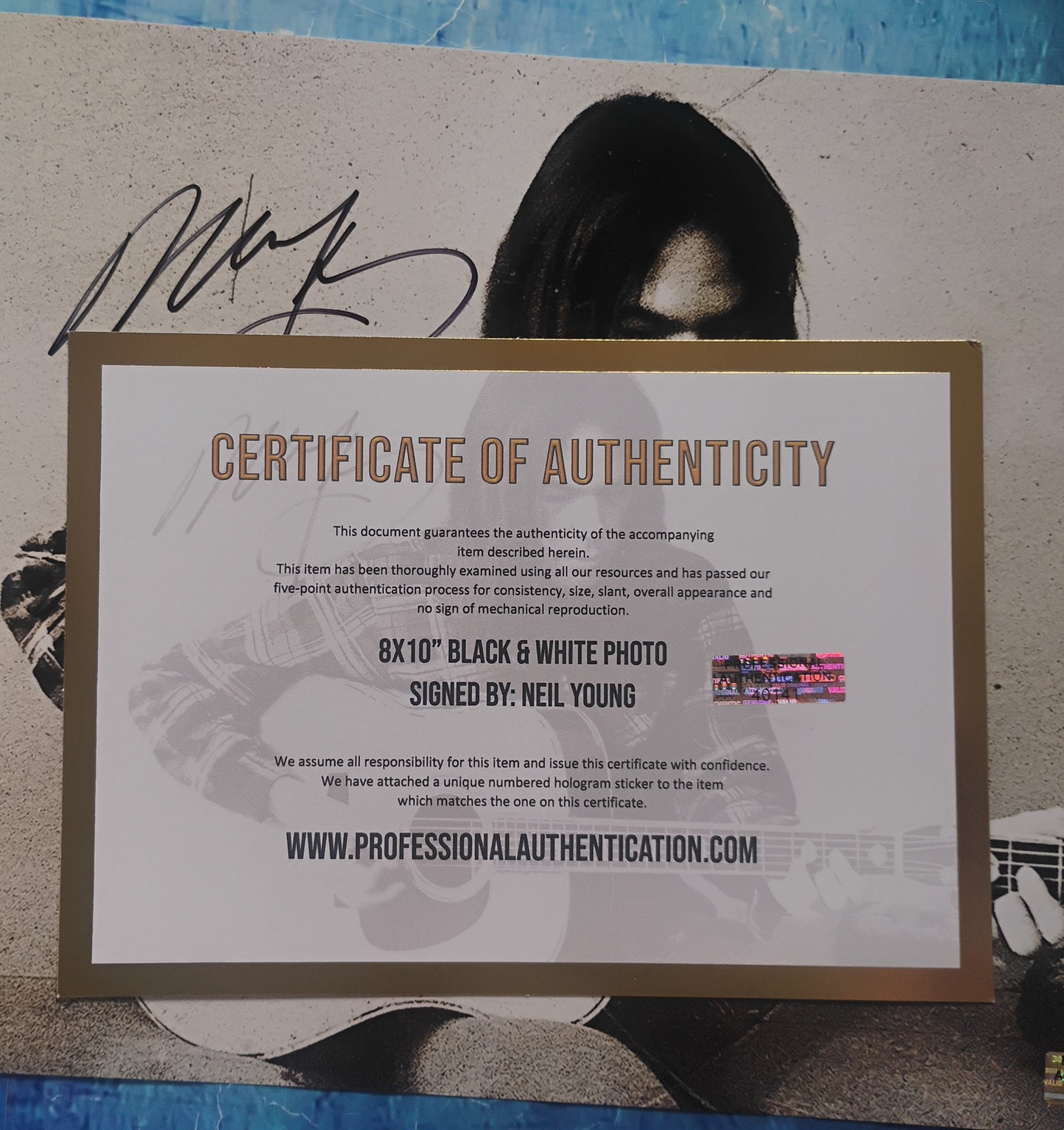 Neil Young Hand Signed Autograph 8x10 Photo COA
