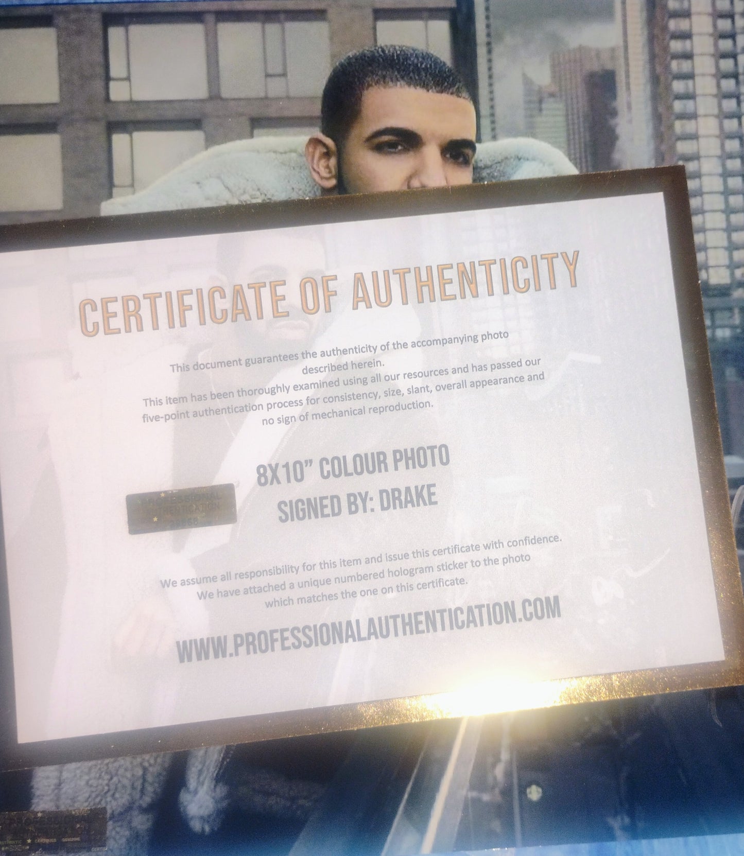 Drake Hand Signed Autograph 8x10 Photo COA