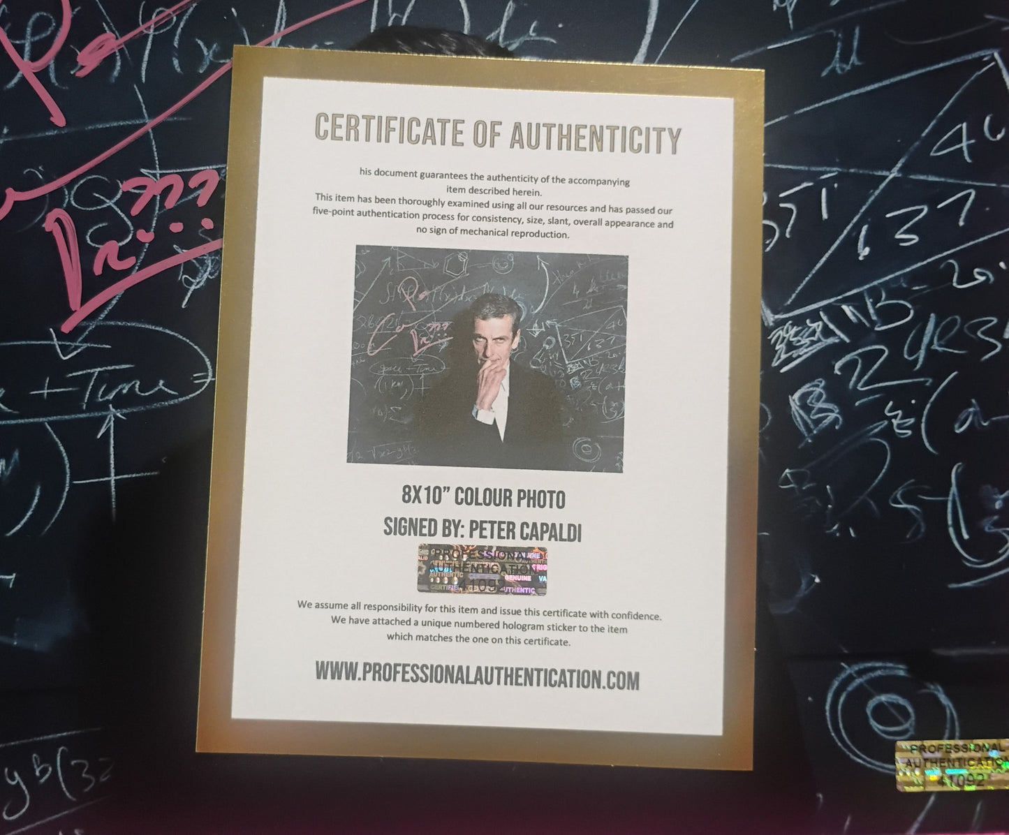 Peter Capaldi Hand Signed Autograph 8x10 Photo COA Doctor Who