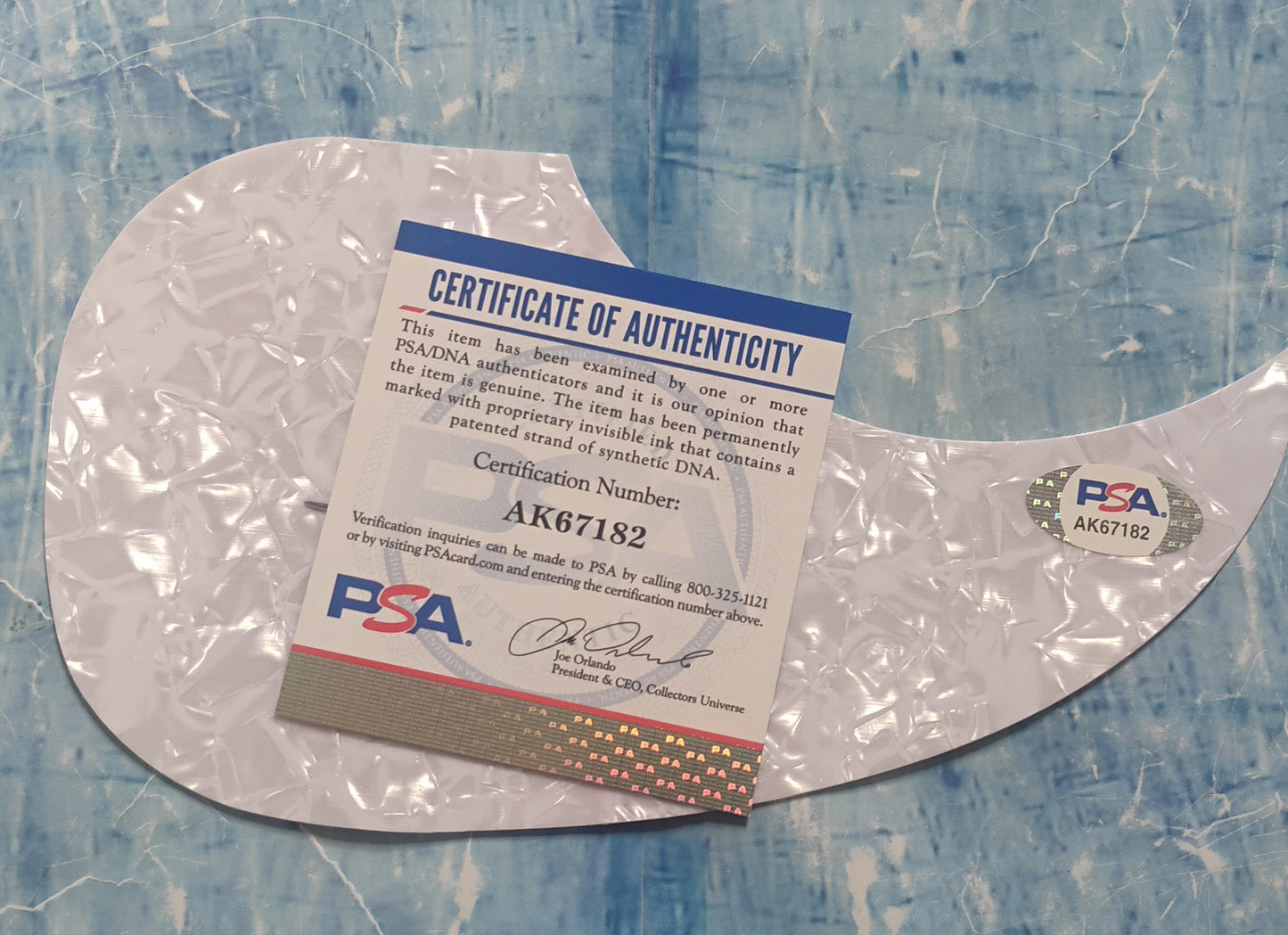 Teddy Gentry Hand Signed Autograph Guitar Pick Guard PSA COA Alabama