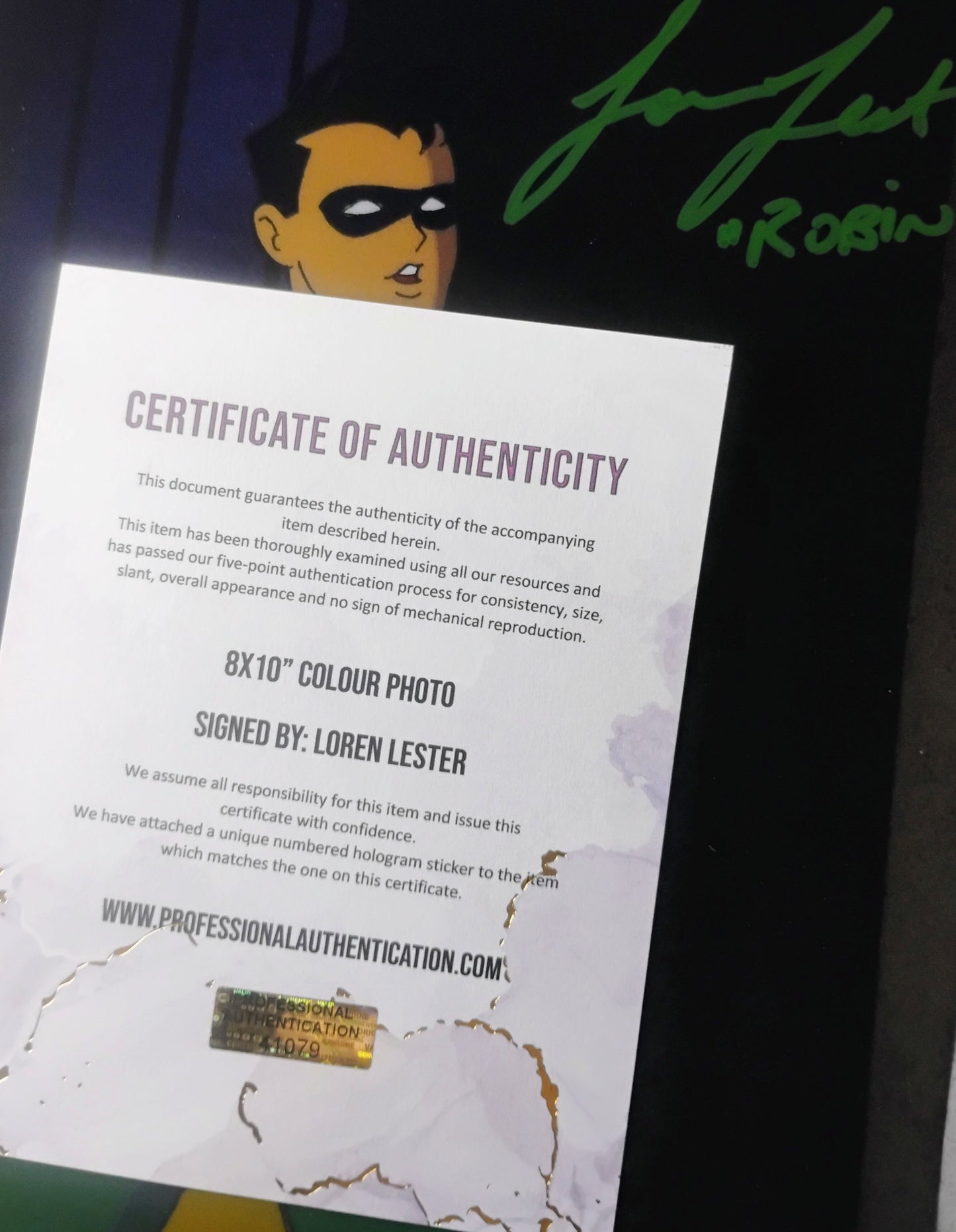 Loren Lester Hand Signed Autograph 8x10 Photo COA Batman