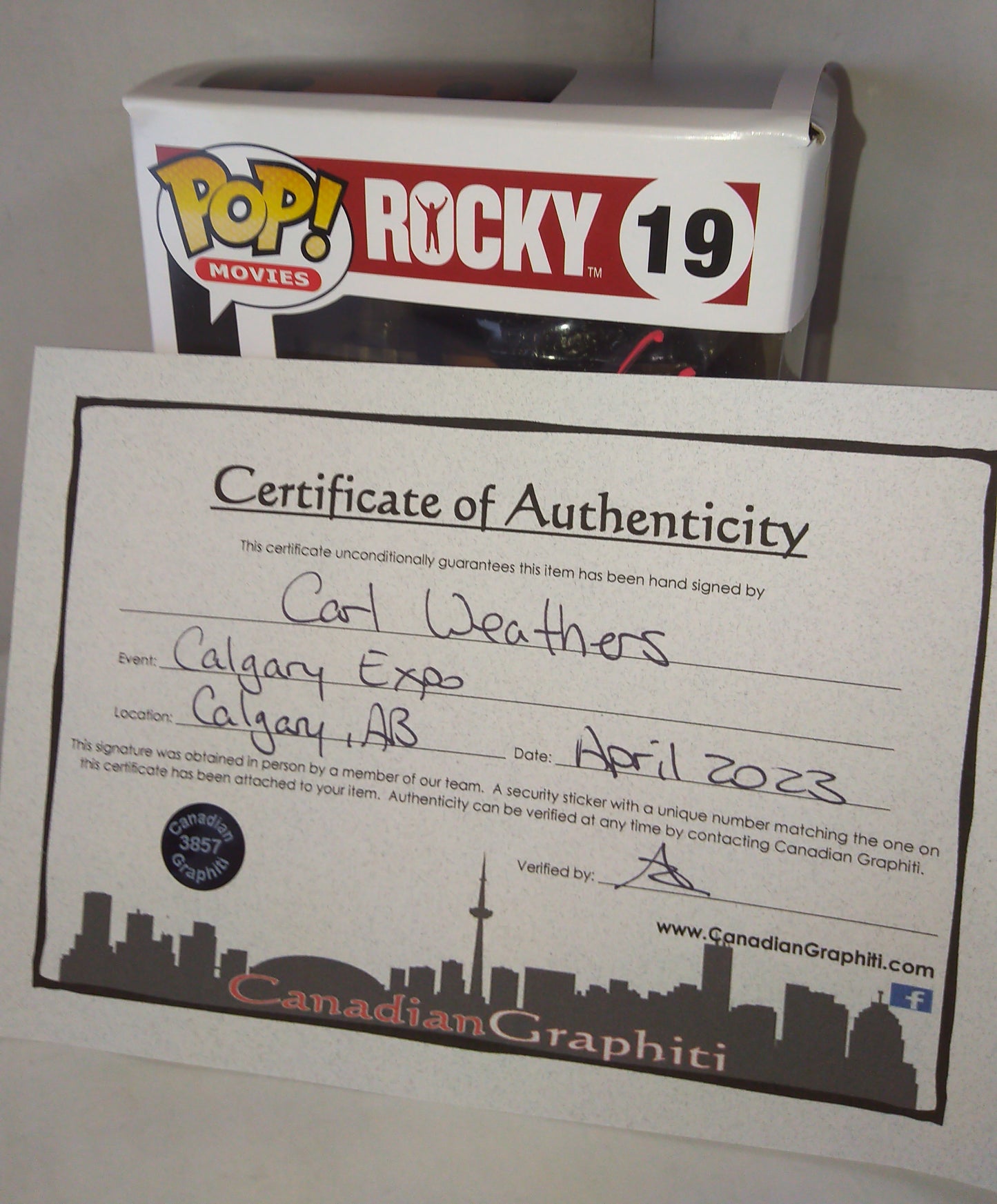 Carl Weathers Hand Signed Autograph Rocky Apollo Creed Funko Pop COA