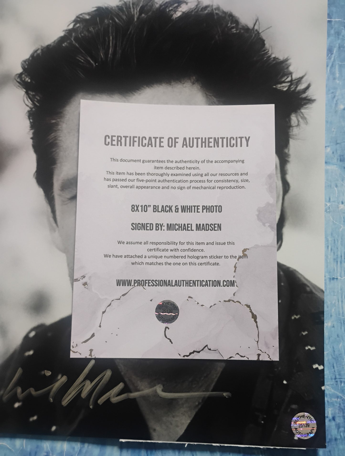 Michael Madsen Hand Signed Autograph 8x10 Photo COA