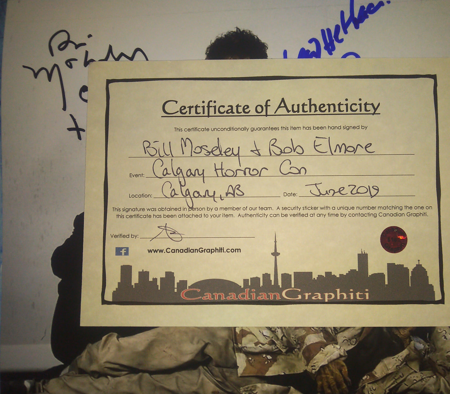 Bill Moseley & Bob Elmore Hand Signed Autograph 8x10 Photo COA Texas Chainsaw Massacre