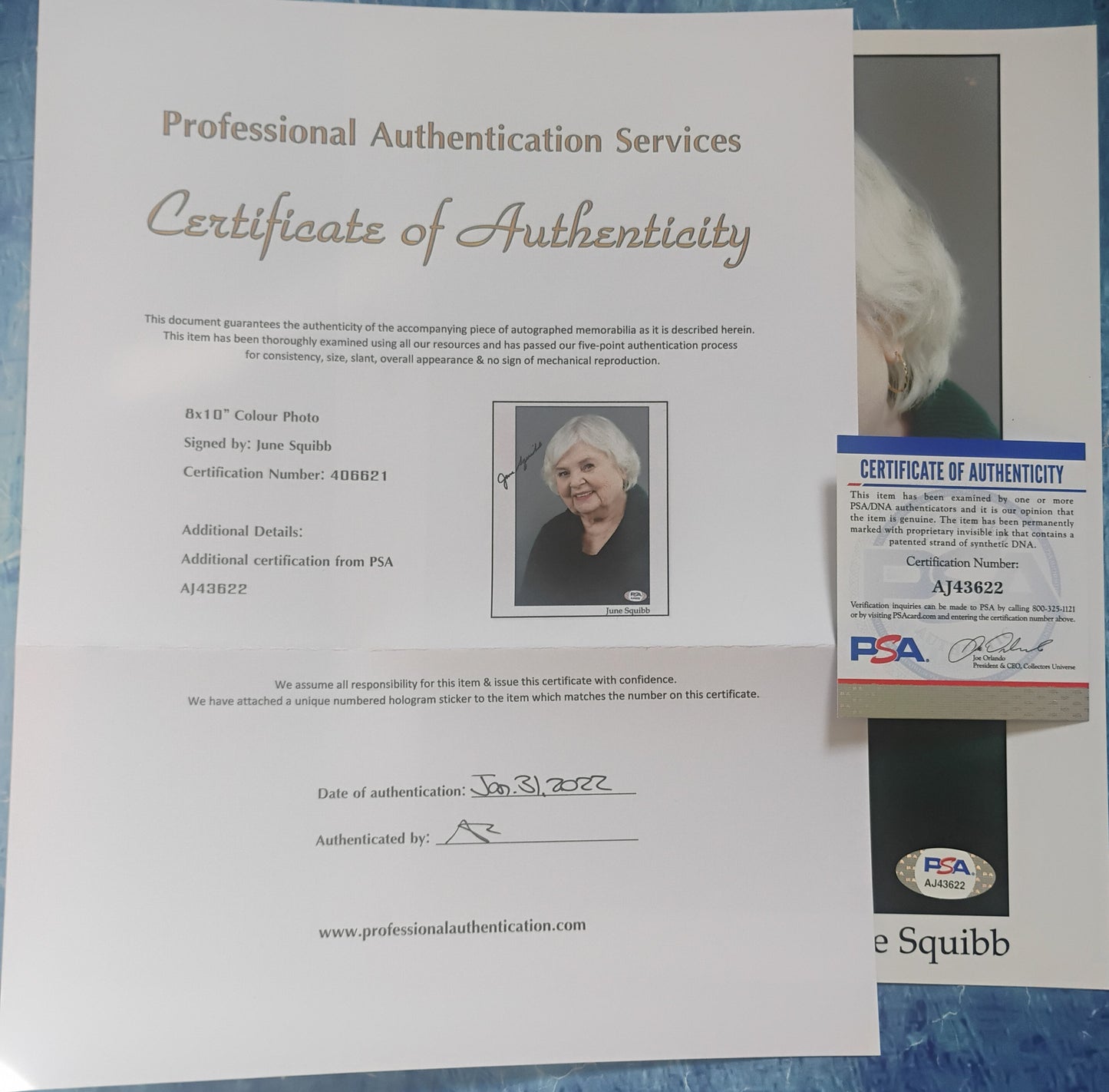 June Squibb Hand Signed Autograph 8x10 Photo PSA COA