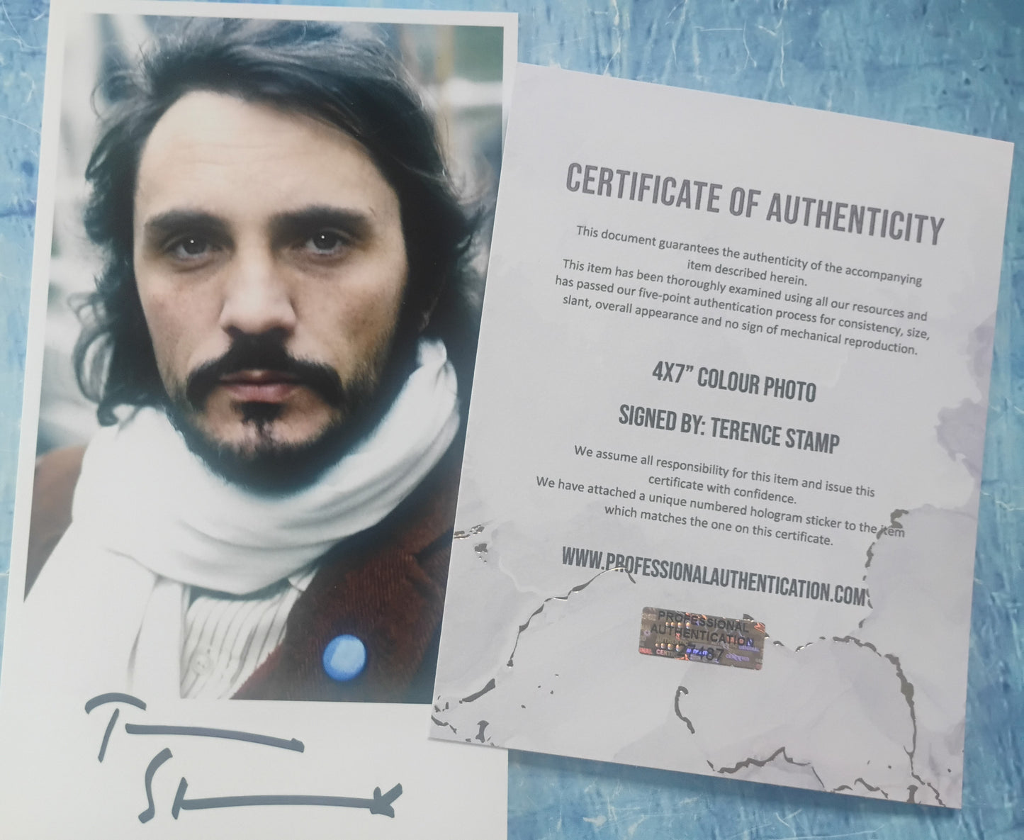 Terence Stamp Hand Signed Autograph Photo COA