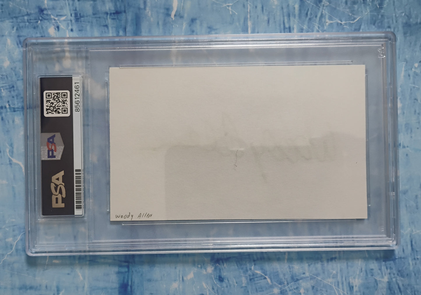 Woody Allen Hand Signed Autograph Index Card PSA COA