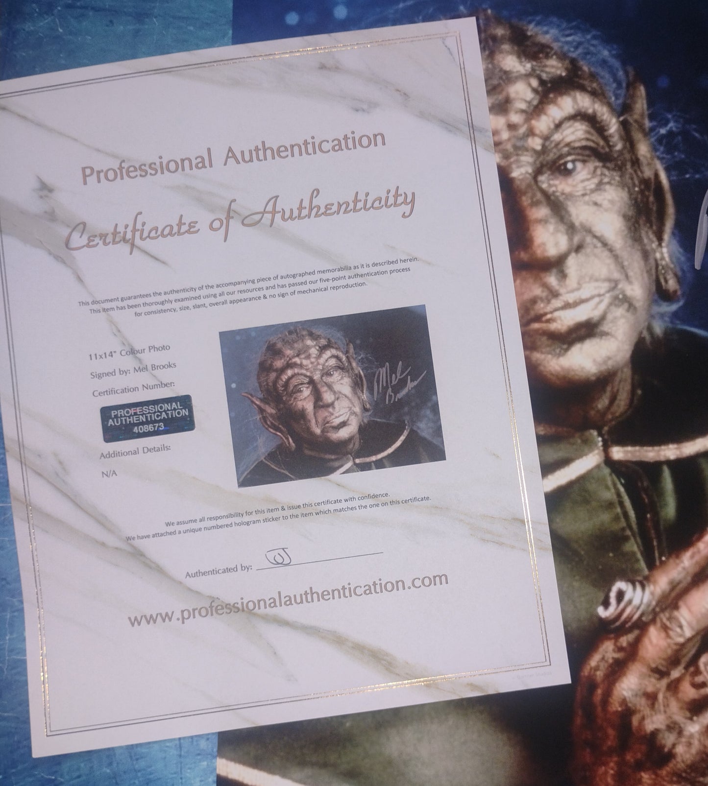 Mel Brooks Hand Signed Autograph 11x14 Photo COA Spaceballs