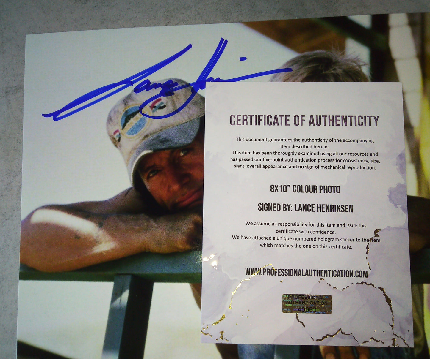 Lance Henriksen Hand Signed Autograph 8x10 Photo COA
