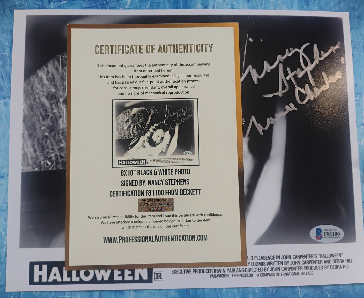 Nancy Stephens Hand Signed Autograph 8x10 Photo BAS COA Halloween