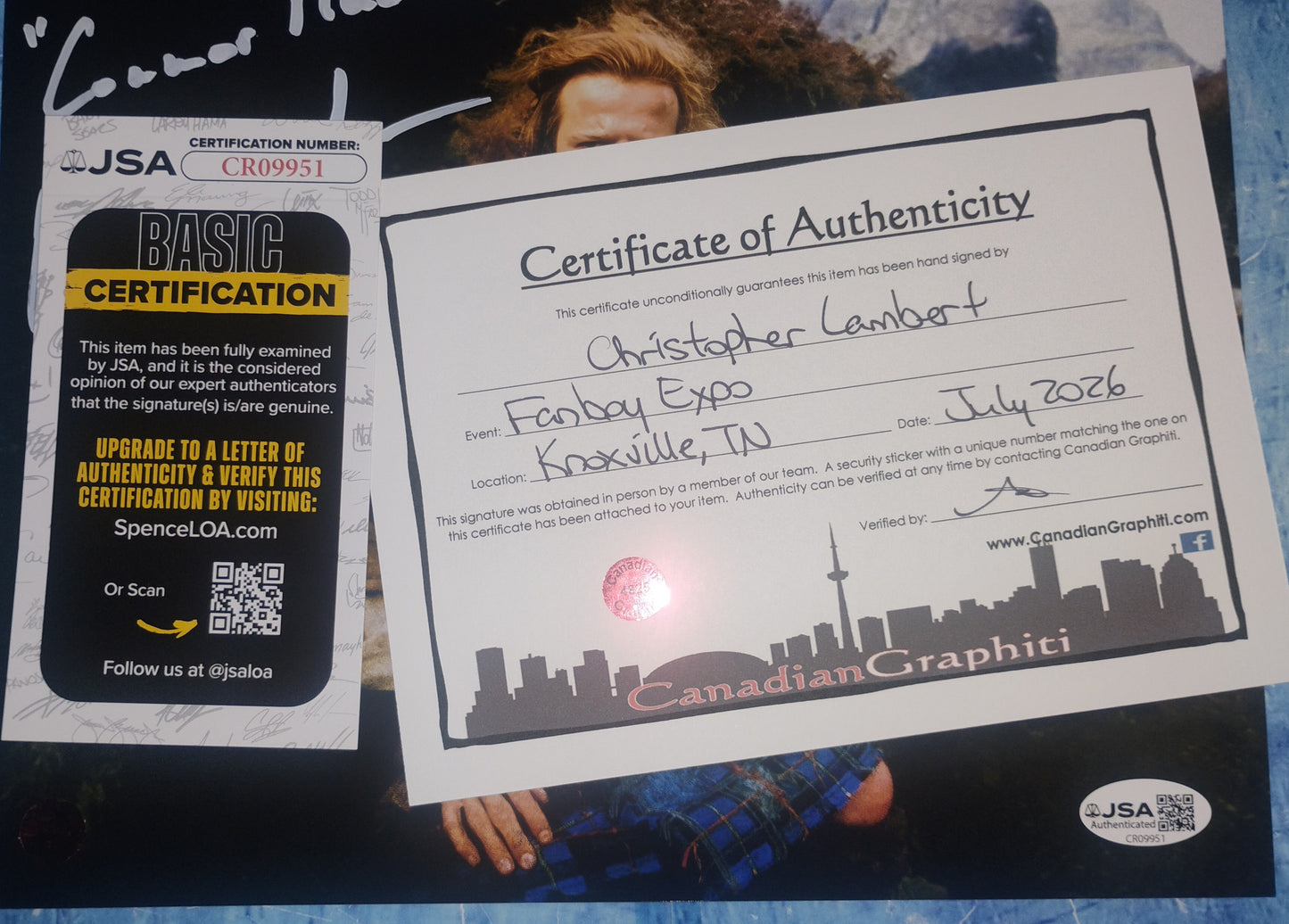 Christopher Lambert Hand Signed Autograph 8x10 Photo JSA COA Highlander
