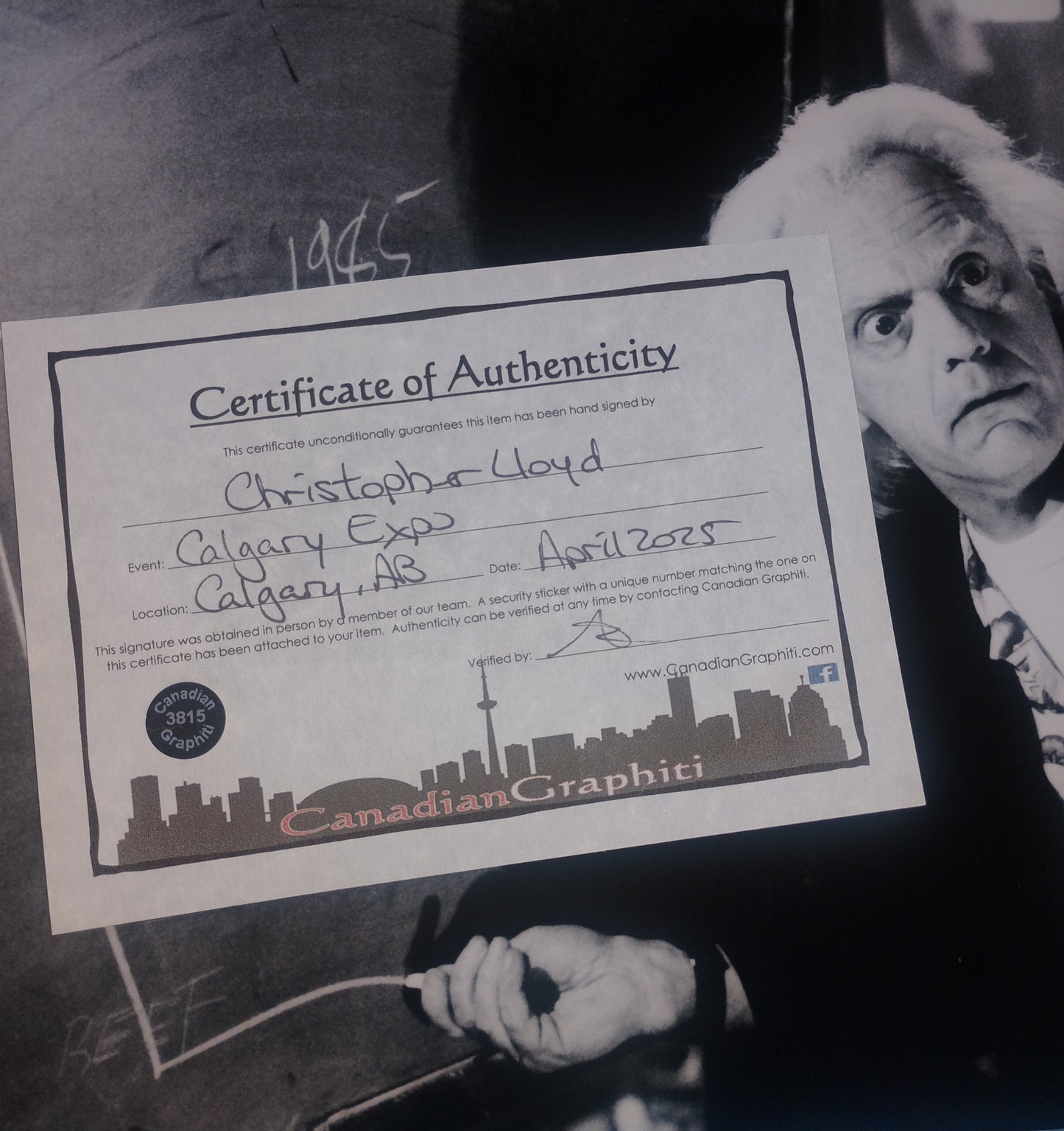 Christopher Lloyd Hand Signed Autograph 11x14 Photo COA Back To The Future