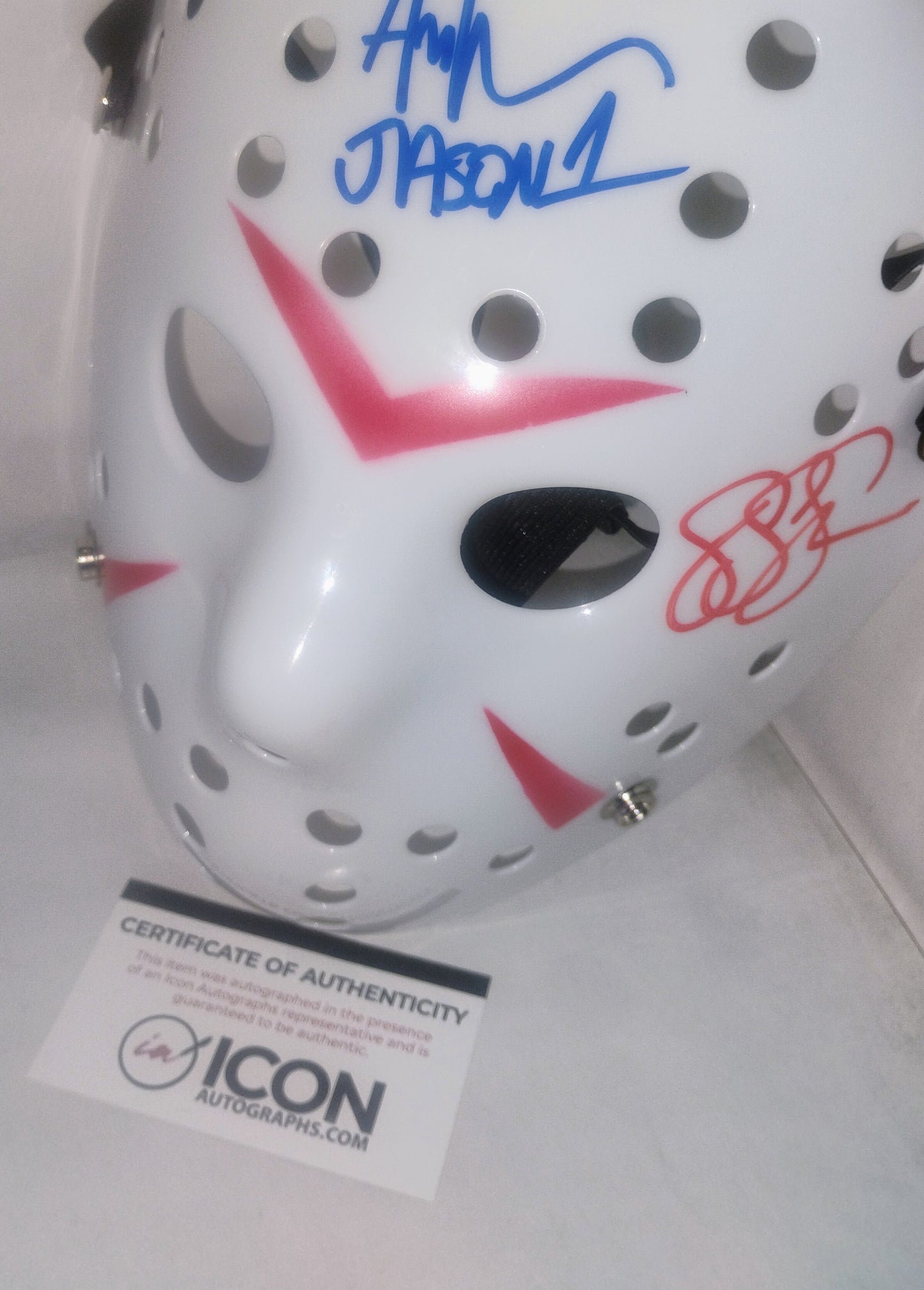 Sean Cunningham & Ari Lehman Hand Signed Autograph Jason Mask COA