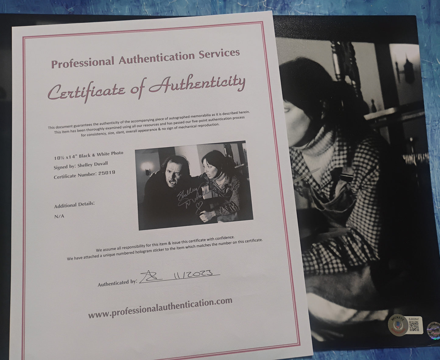 Shelley Duvall Hand Signed Autograph 11x14 Photo BAS COA The Shining